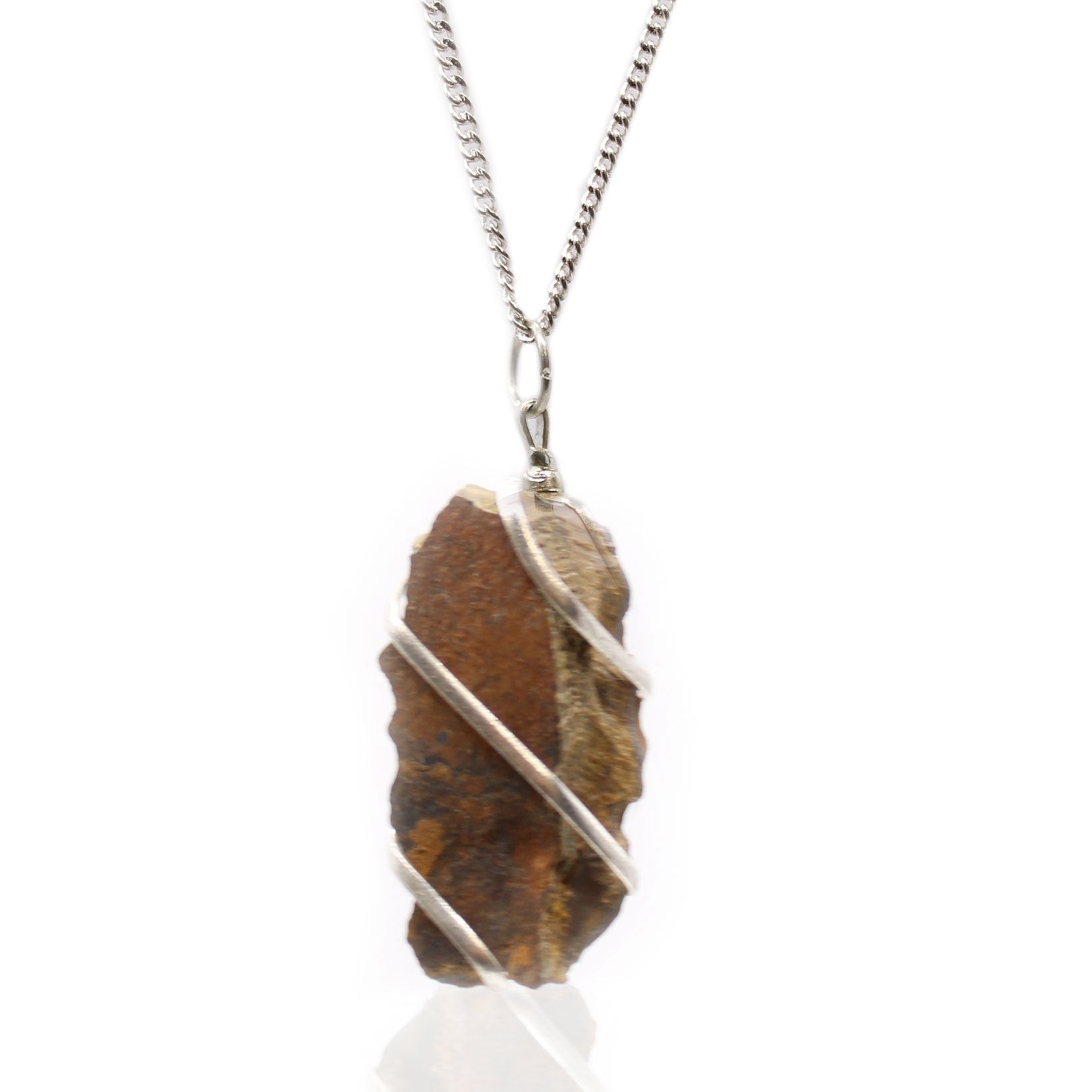 View Cascade Wrapped Gemstone Necklace Rough Tiger Eye information