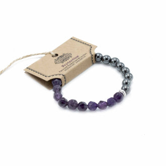 View Faceted Gemstone Bracelet Magnetic Amethyst information