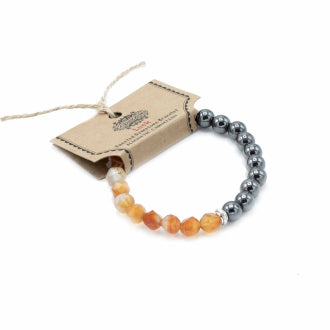 View Faceted Gemstone Bracelet Magnetic Carnelian information