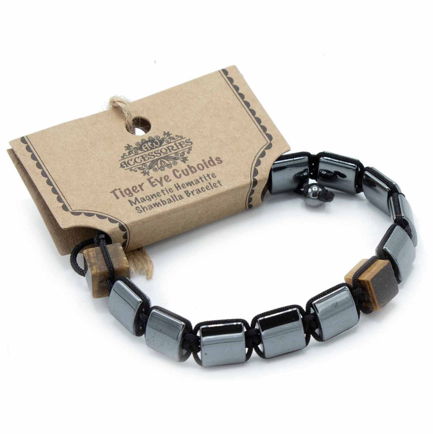 View Magnetic Hematite Shamballa Bracelet Tiger Eye Cuboids information