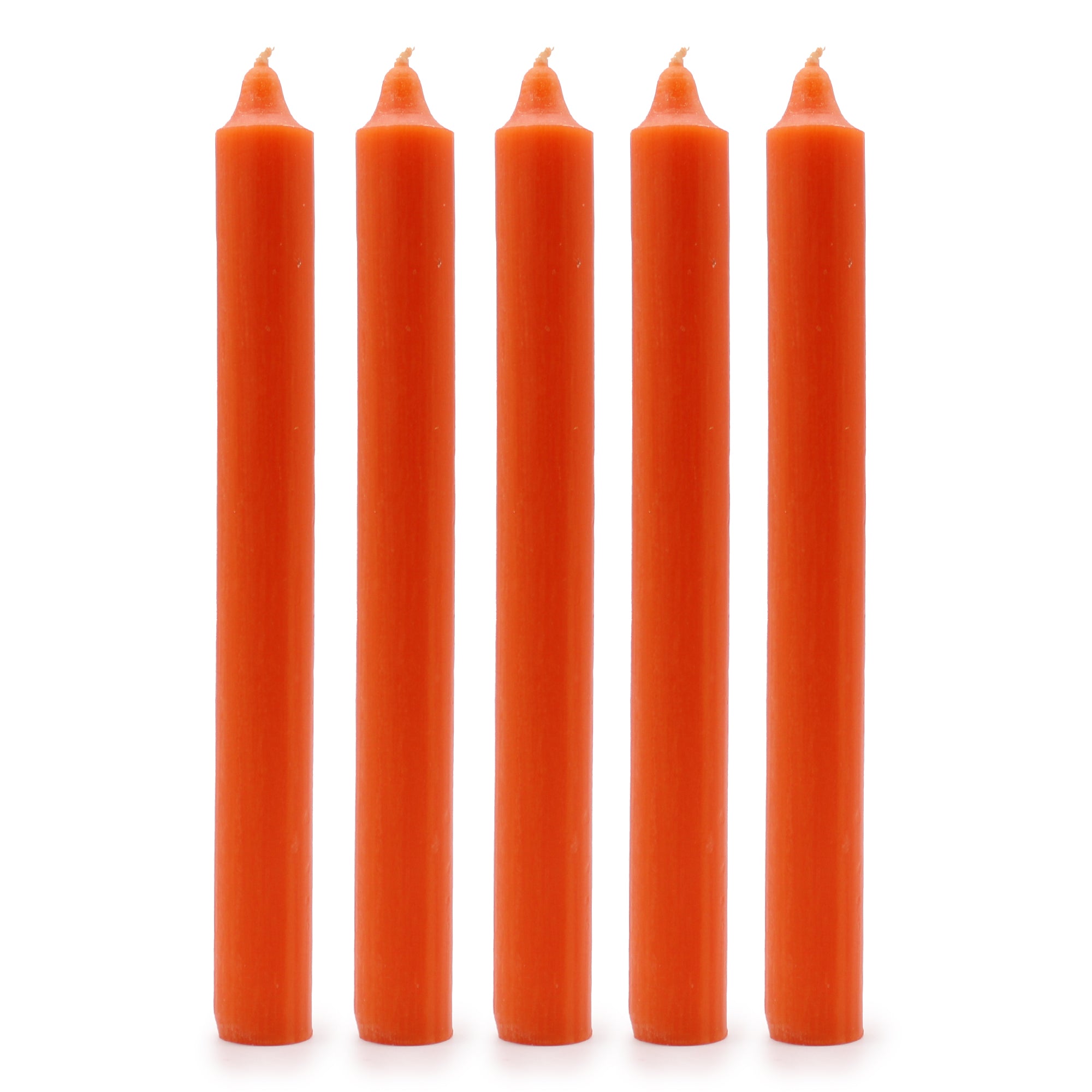 View Solid Colour Dinner Candles Rustic Orange Pack of 5 information