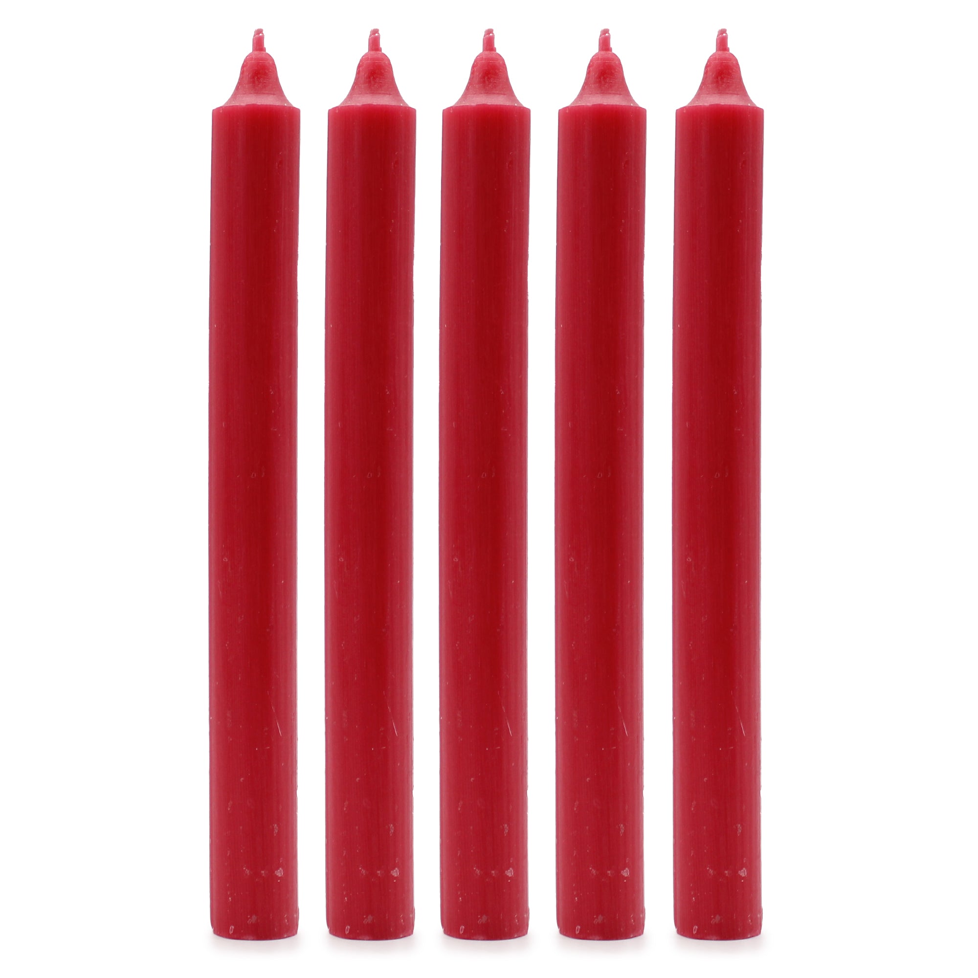 View Solid Colour Dinner Candles Rustic Red Pack of 5 information