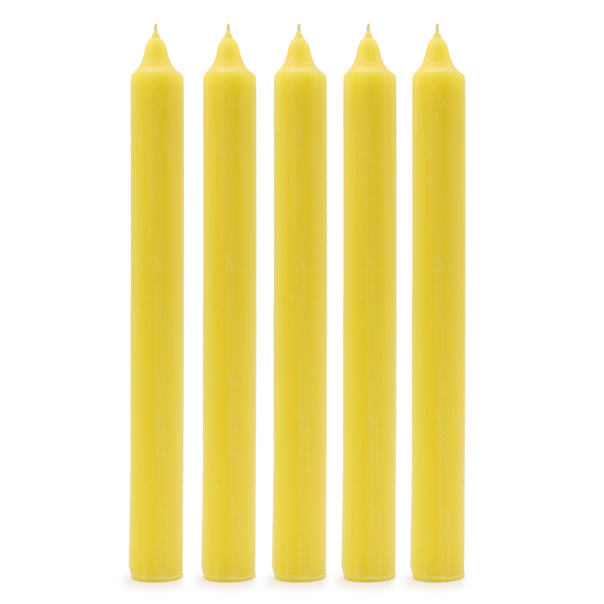 View Solid Colour Dinner Candles Rustic Lemon Pack of 5 information