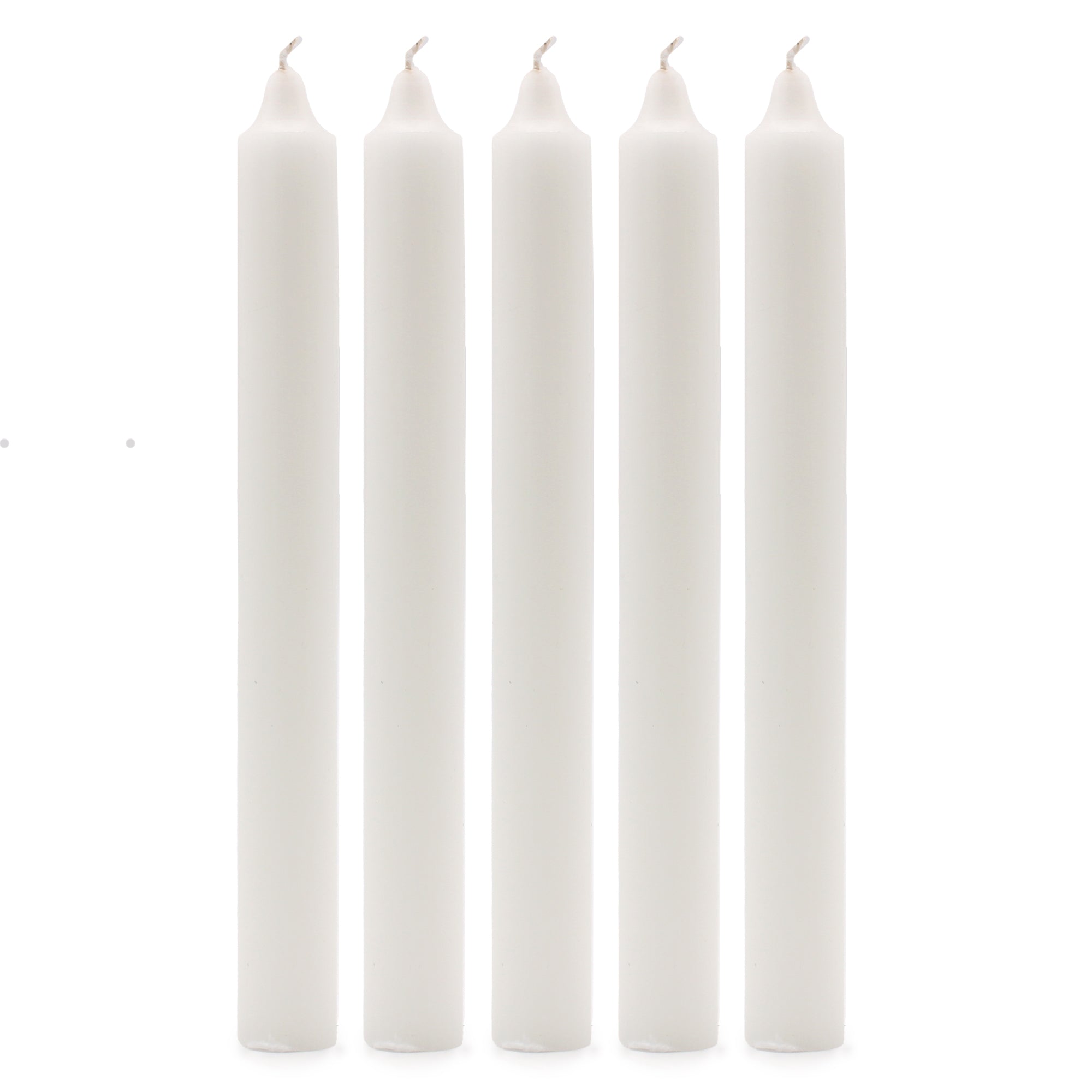 View Solid Colour Dinner Candles Rustic White Pack of 5 information