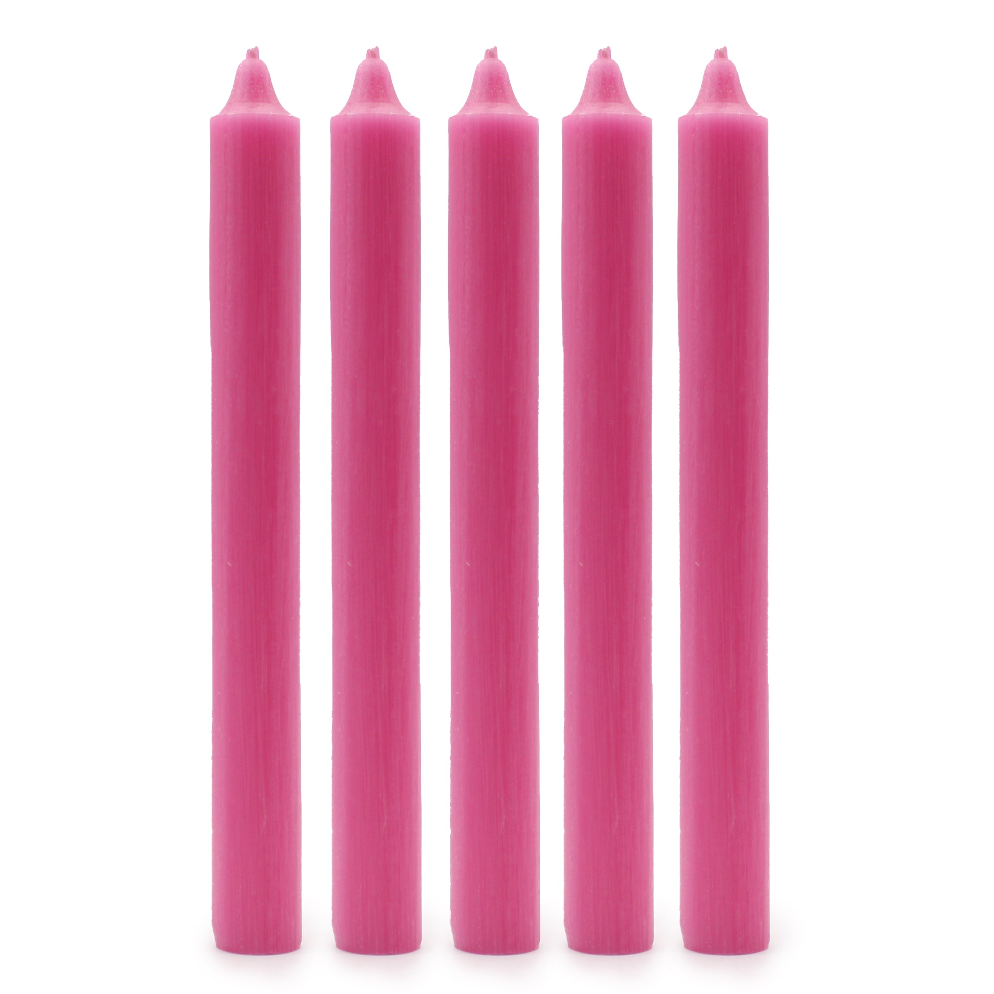 View Solid Colour Dinner Candles Rustic Deep Pink Pack of 5 information