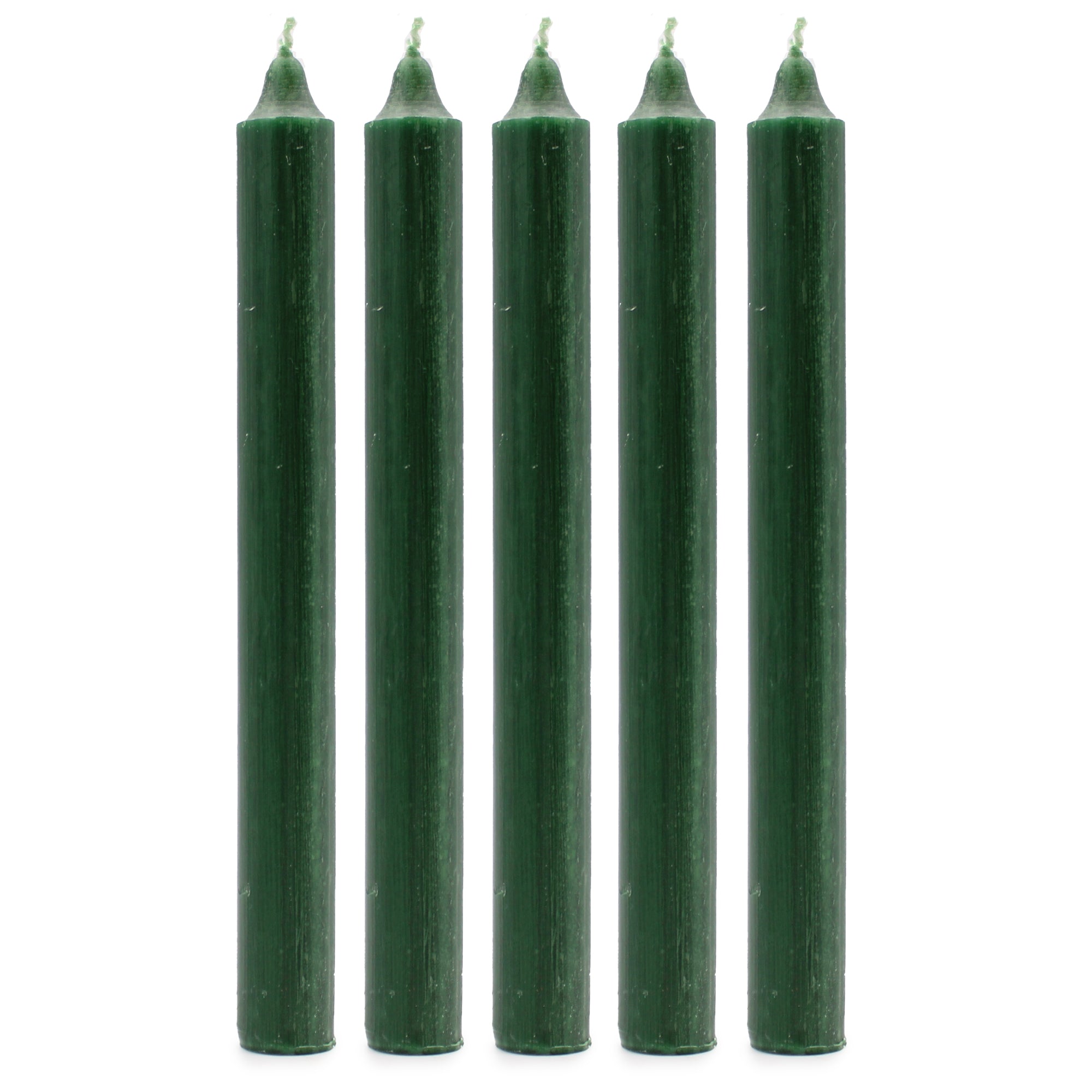 View Solid Colour Dinner Candles Rustic Holly Green Pack of 5 information