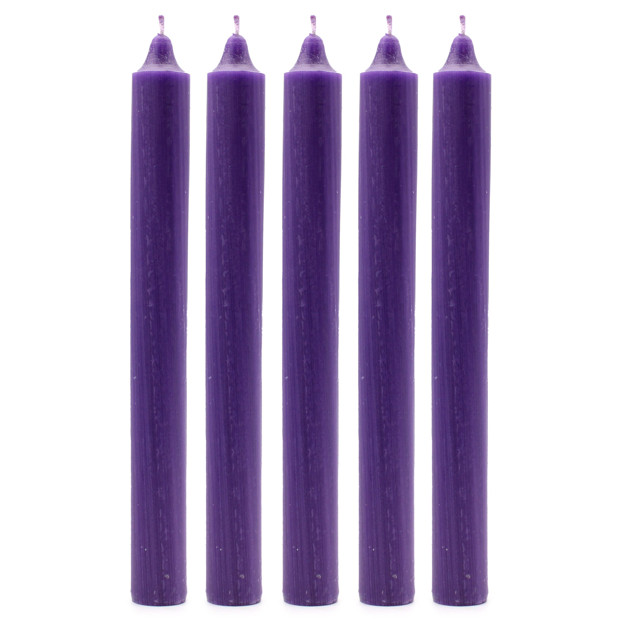 View Solid Colour Dinner Candles Rustic Purple Pack of 5 information