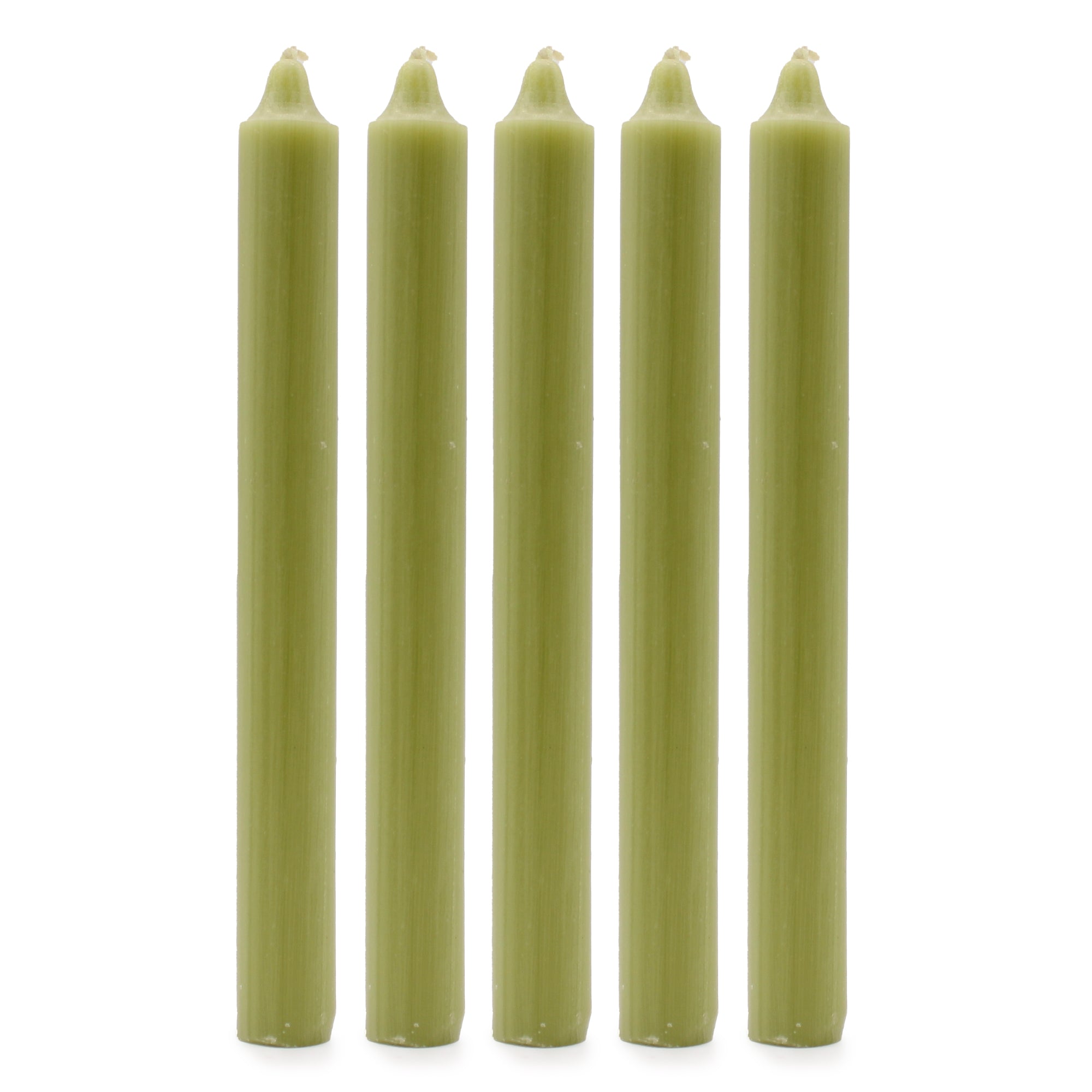 View Solid Colour Dinner Candles Rustic Olive Pack of 5 information