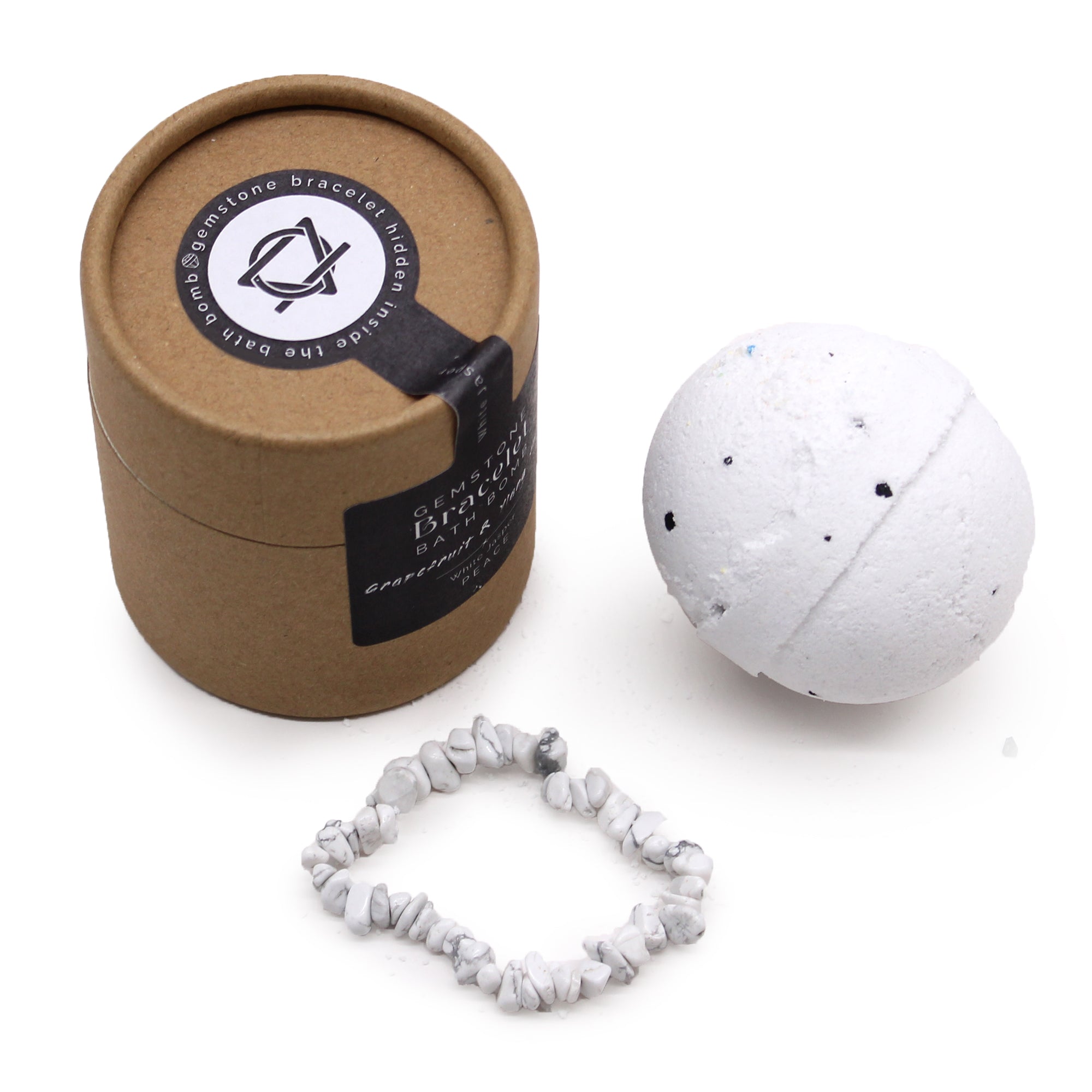 View White Jasper Gem Bracelet Bath Bomb information