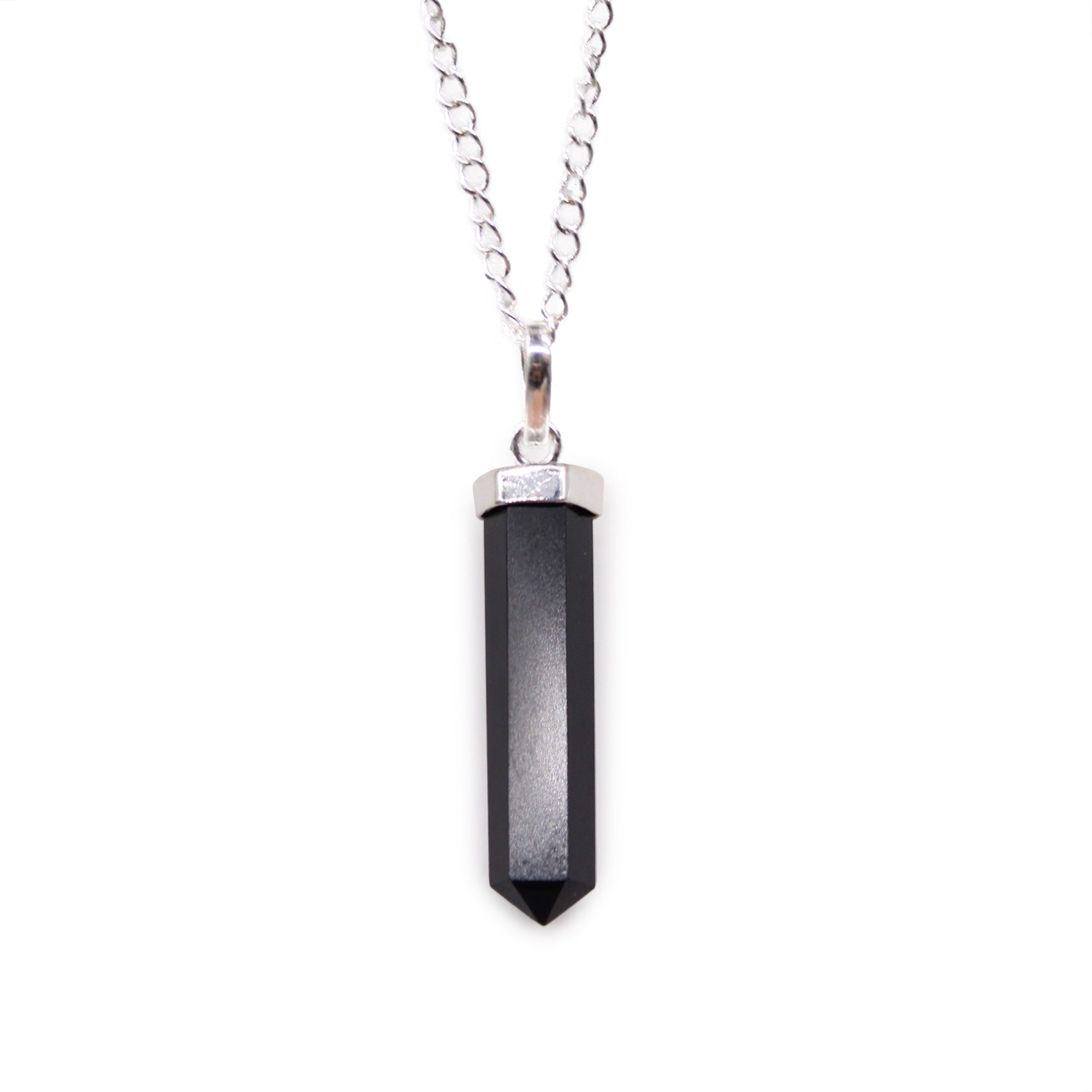 View Gemstone Classic Point Pendant Black Agate information