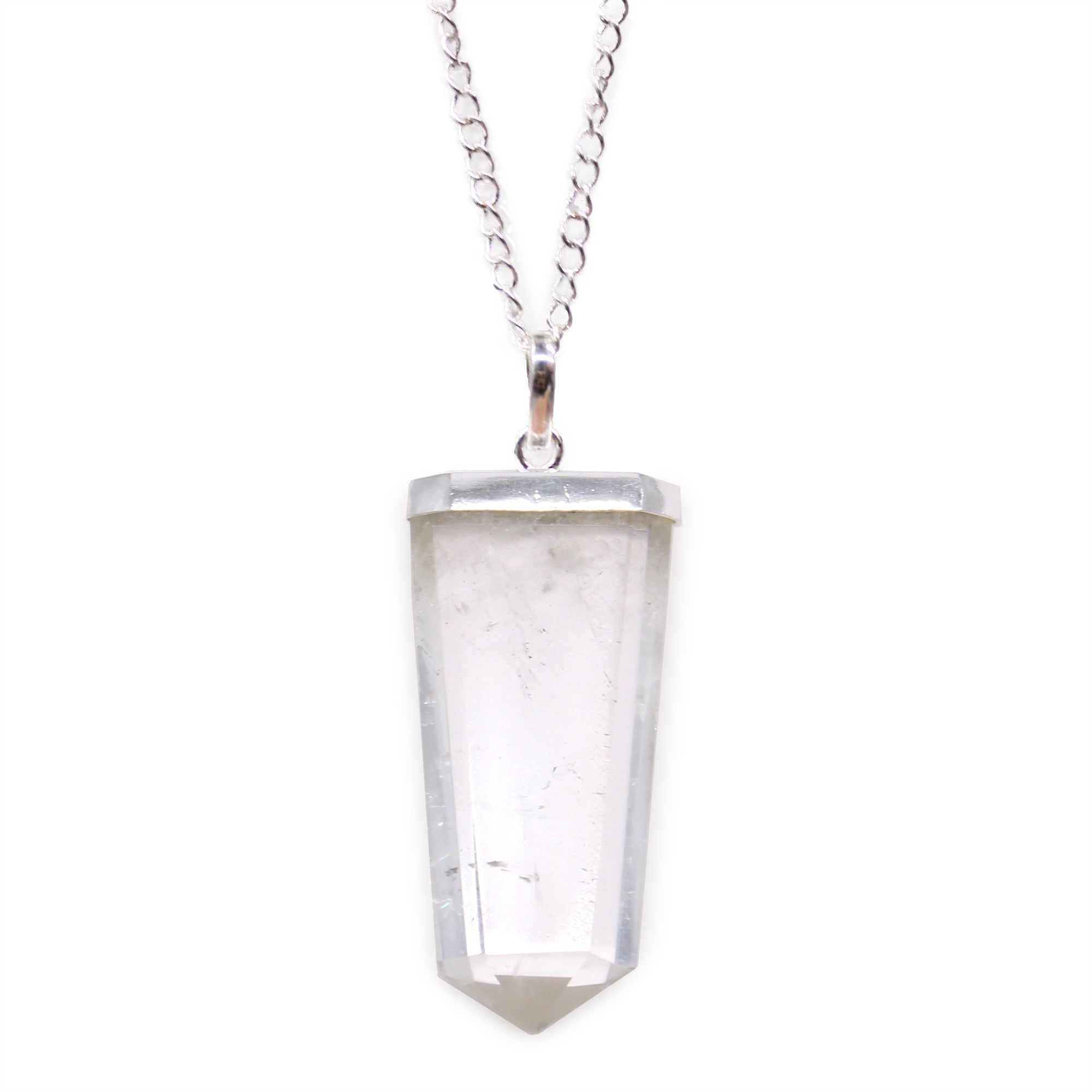 View Gemstone Flat Pencil Pendant Rock Quartz information