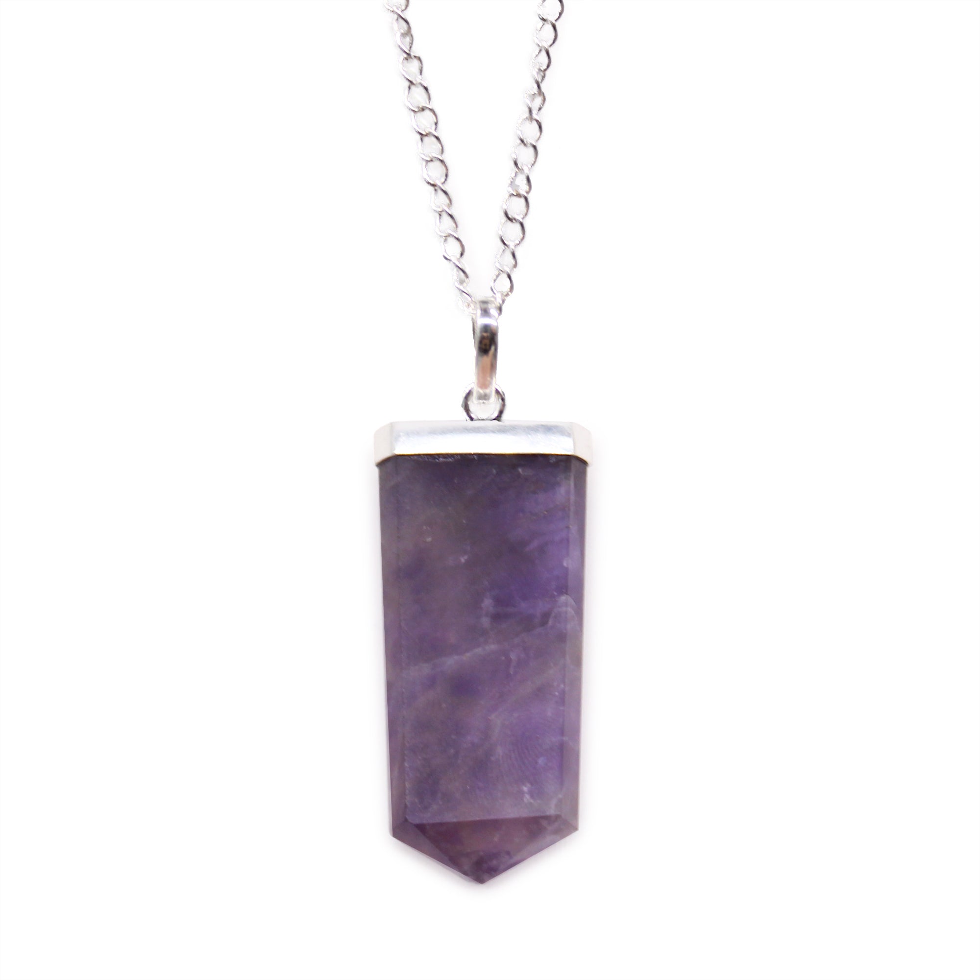 View Gemstone Flat Pencil Pendant Amethyst information