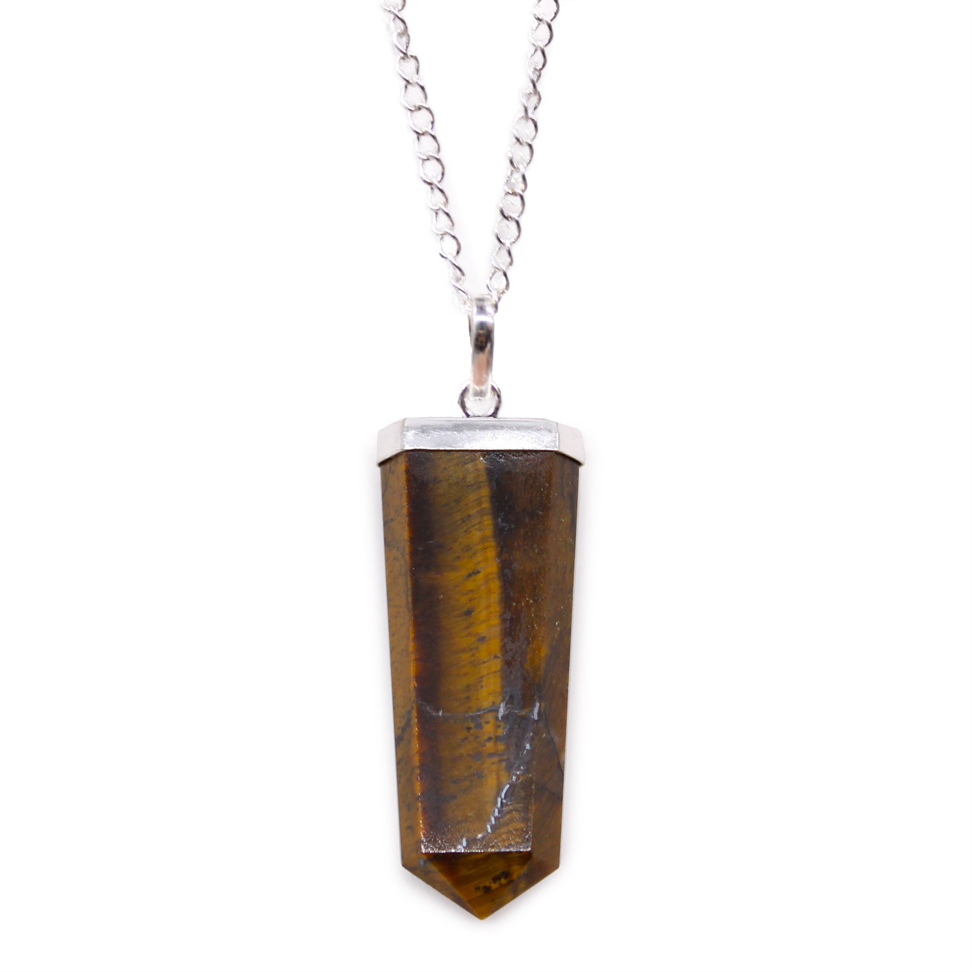 View Gemstone Flat Pencil Pendant Tiger Eye information