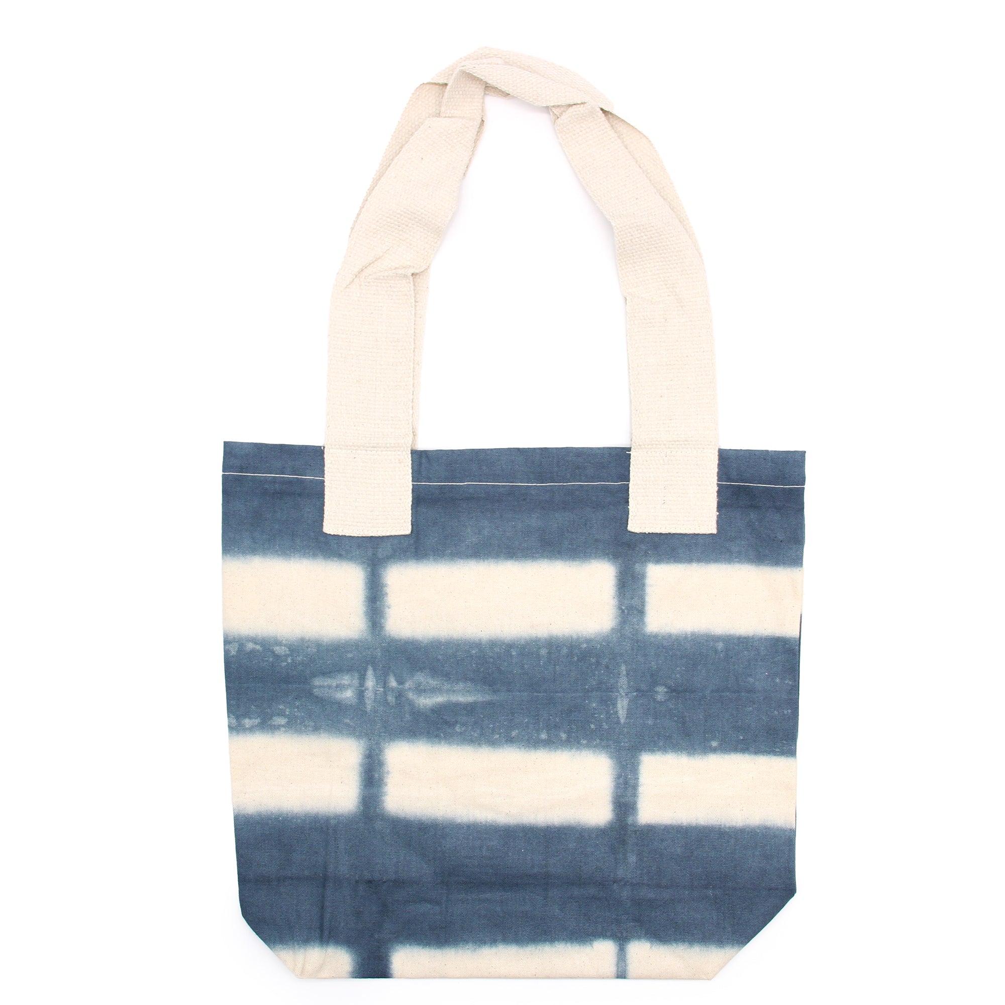 View Natural TyeDye Cotton Bag 8oz 38x42x12cm Grey Blocks Natural Handle information