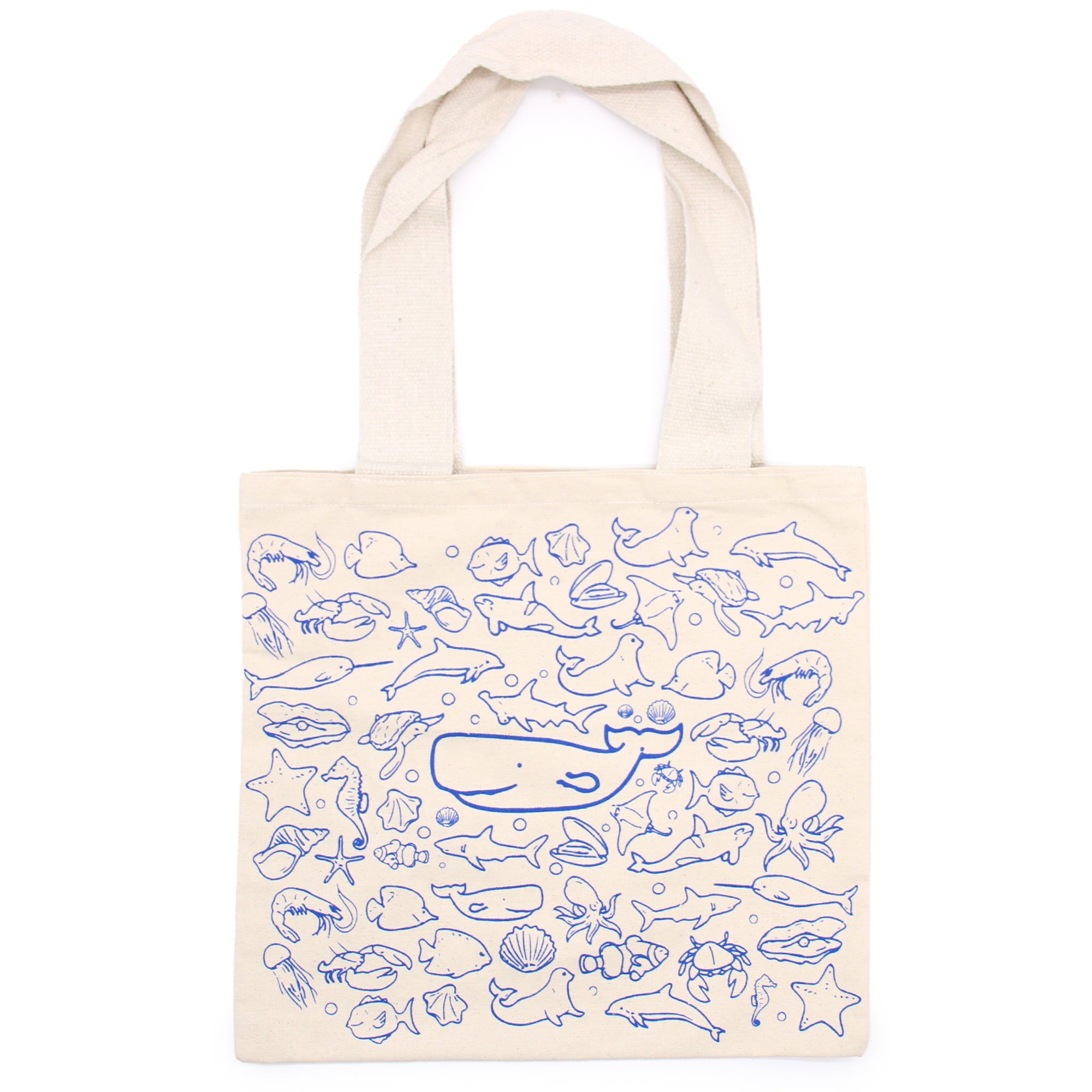 View Big Cotton Shopping Bag 38x42cm Sea Life 10oz information