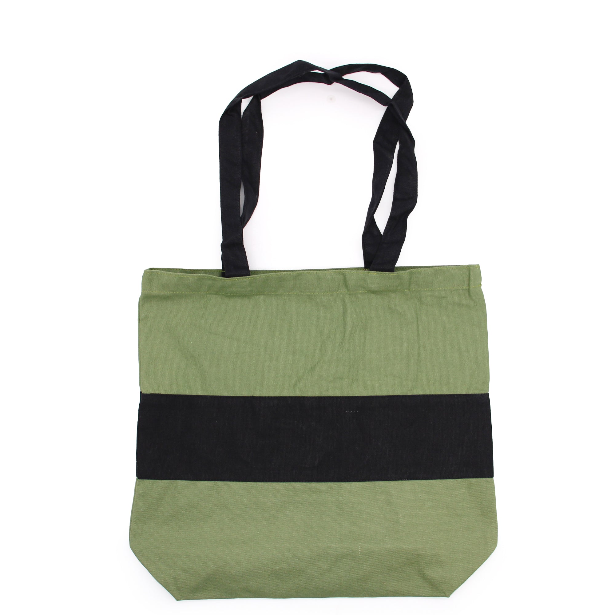 View Two Tone Cotton Bag 38x42x12cm Green Black 10oz information