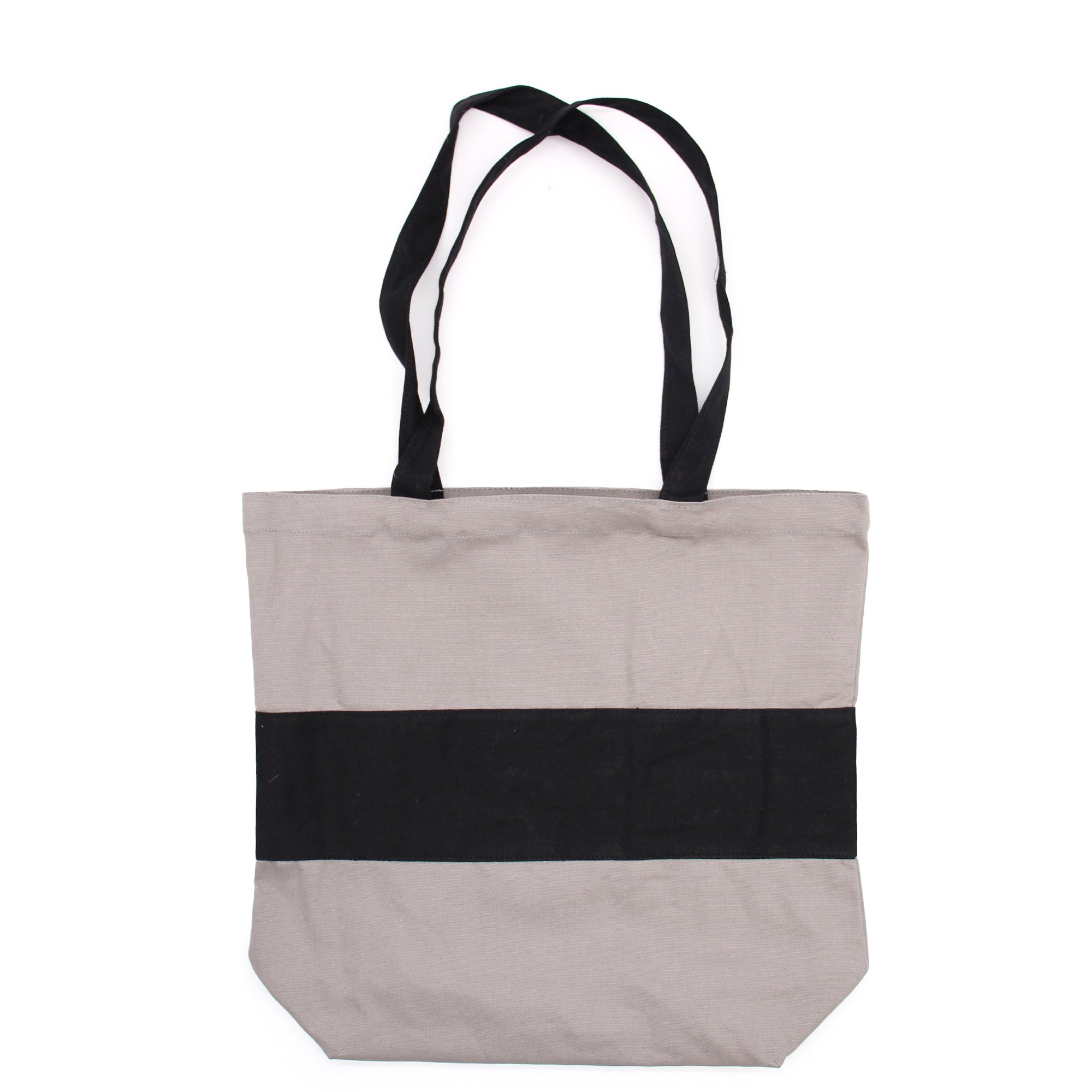 View Two Tone Cotton Bag 38x42x12cm Grey Black 10oz information