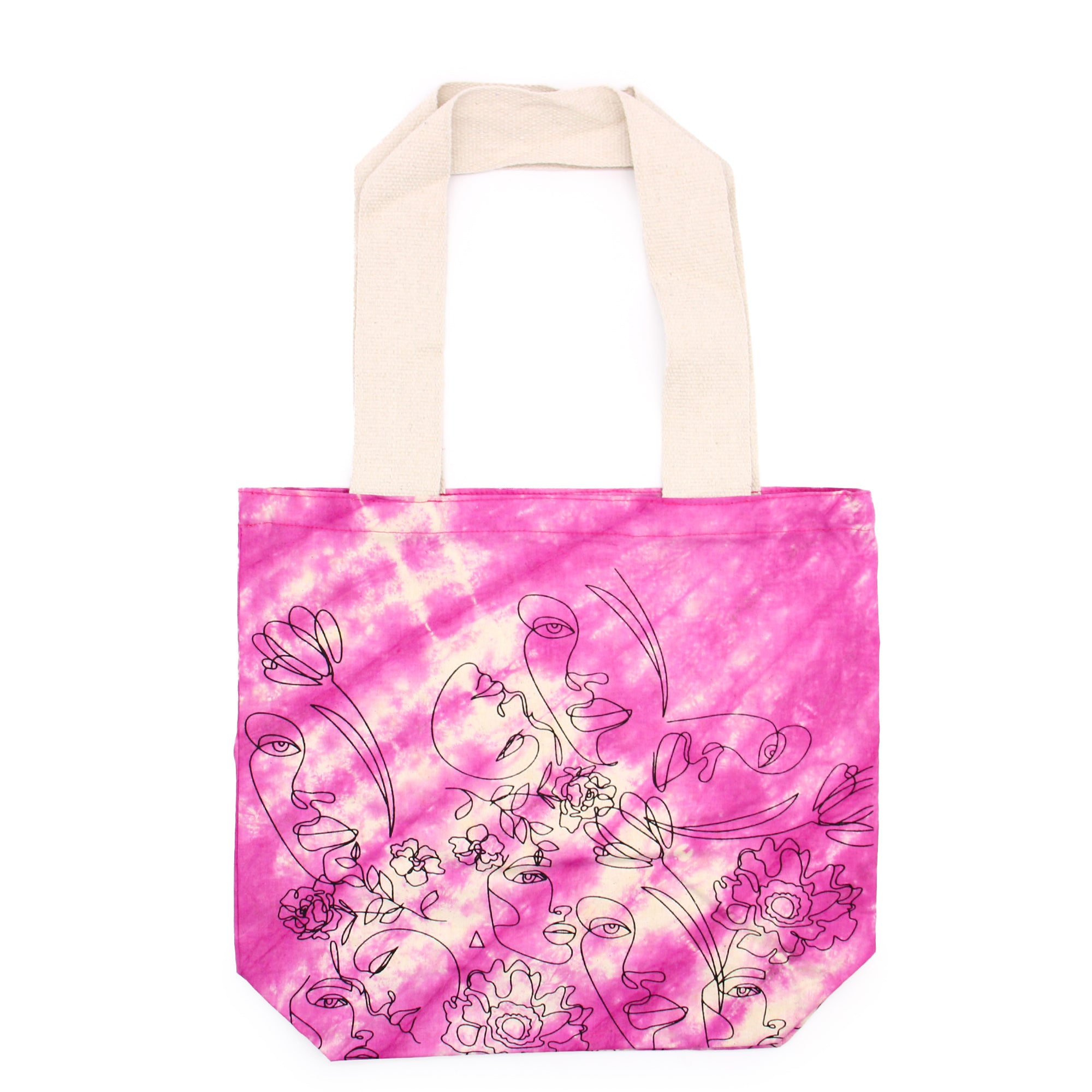 View TyeDye Cotton Bag 6oz 38x42x12cm Pretty Face Magento Natural Handle information