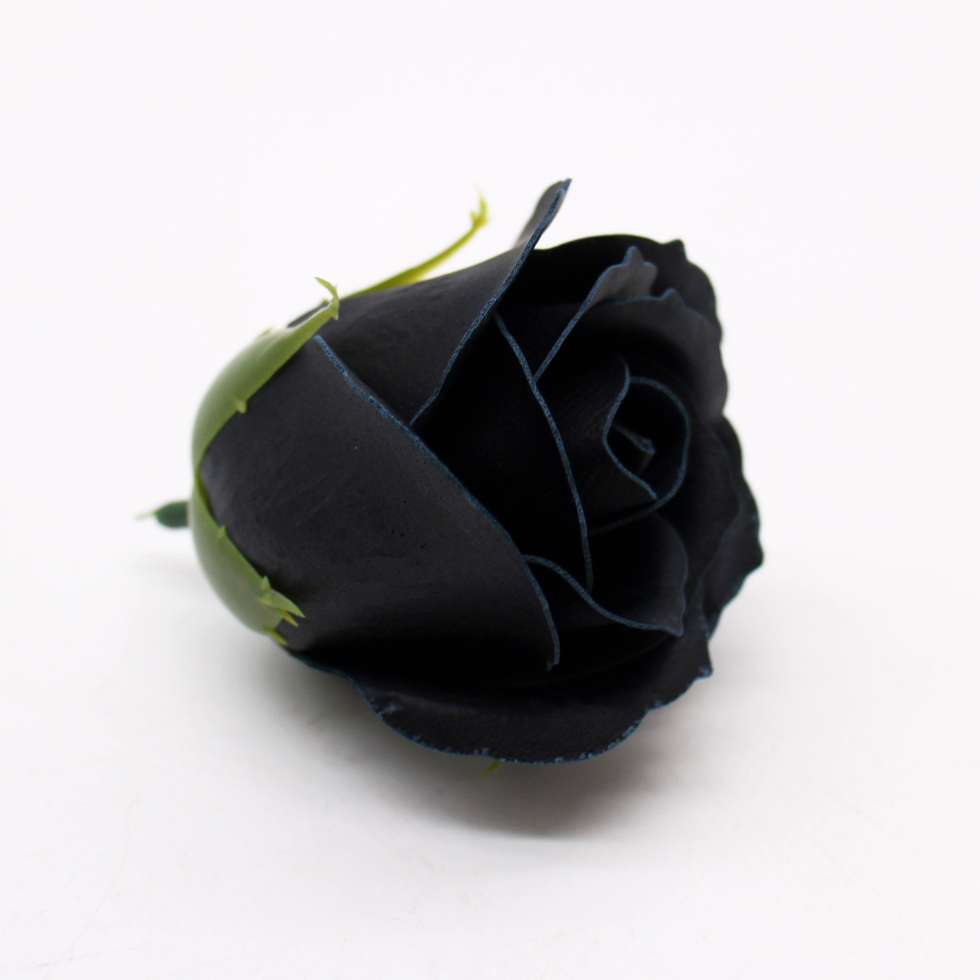 View Craft Soap Flowers Med Rose Black With white Rim x 10 pcs information