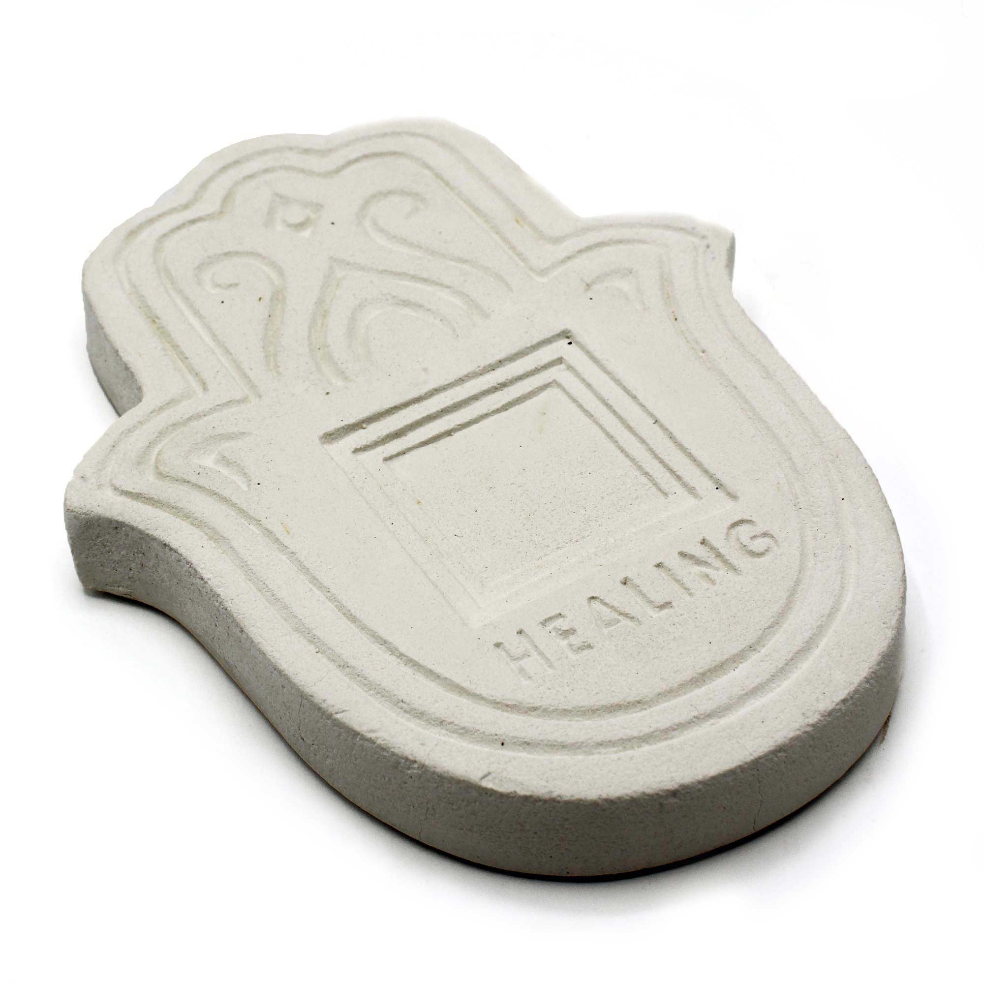 View Healling Incense Plate White Stone Effect information