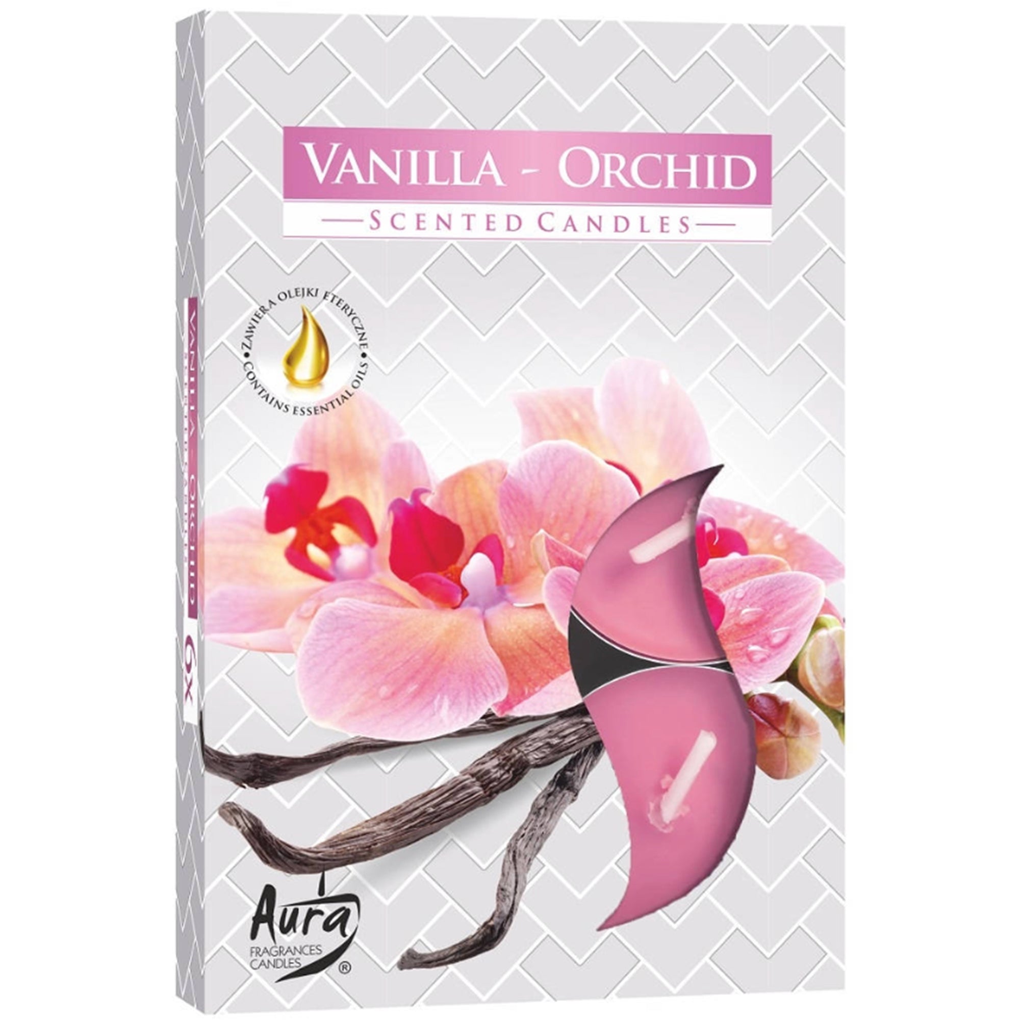 View Set of 6 Scented Tealights Vanilla Orchid information