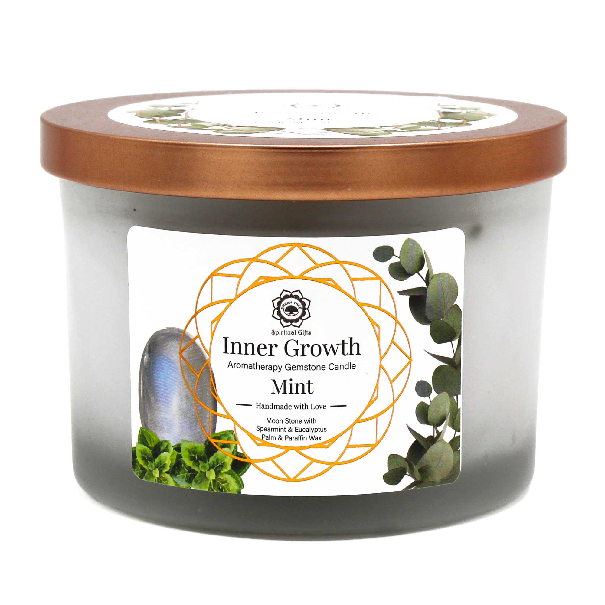 View Mint and Moonstone Gemstone Candle Inner Growth information