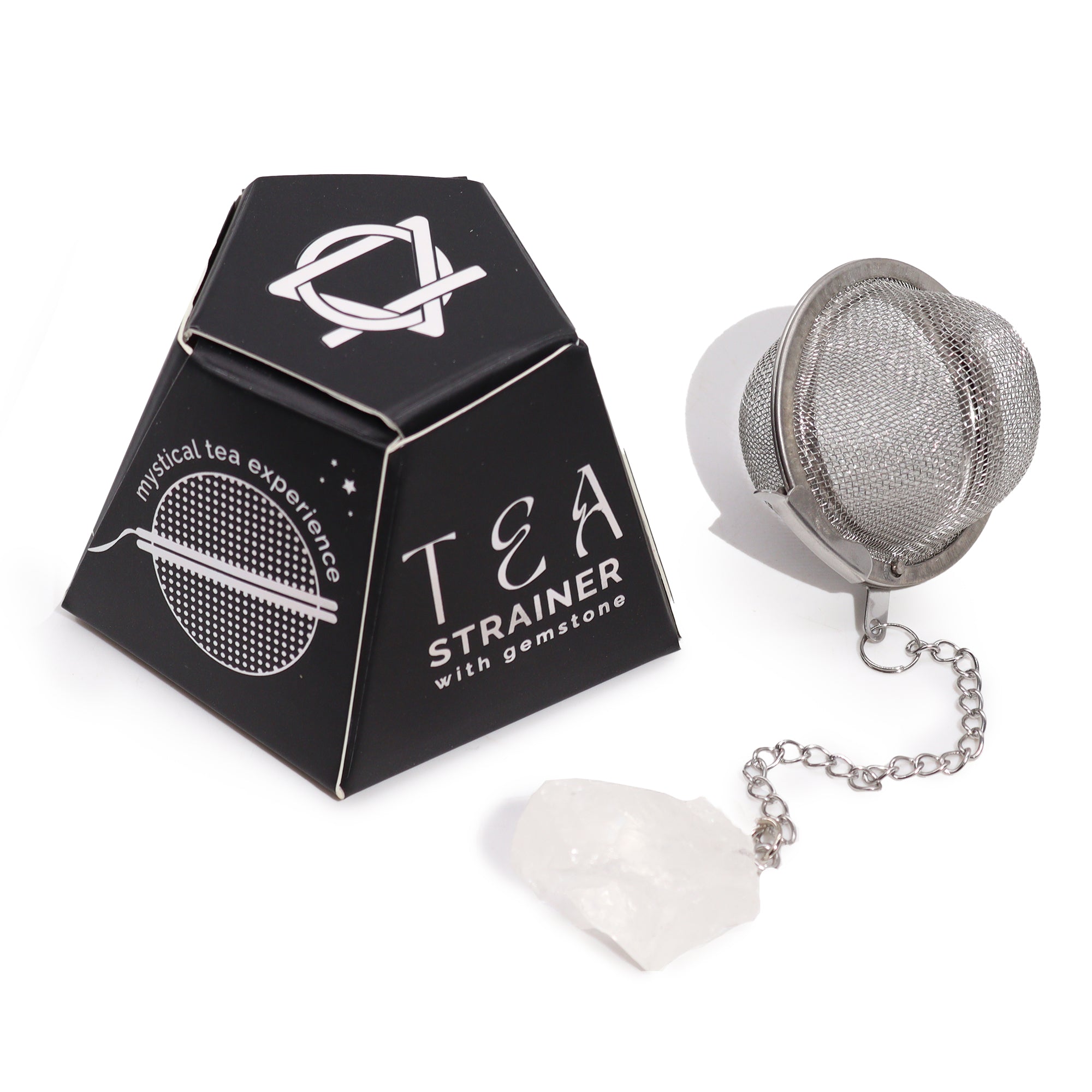 View Raw Crystal Gemstone Tea Strainer Rock Quartz information