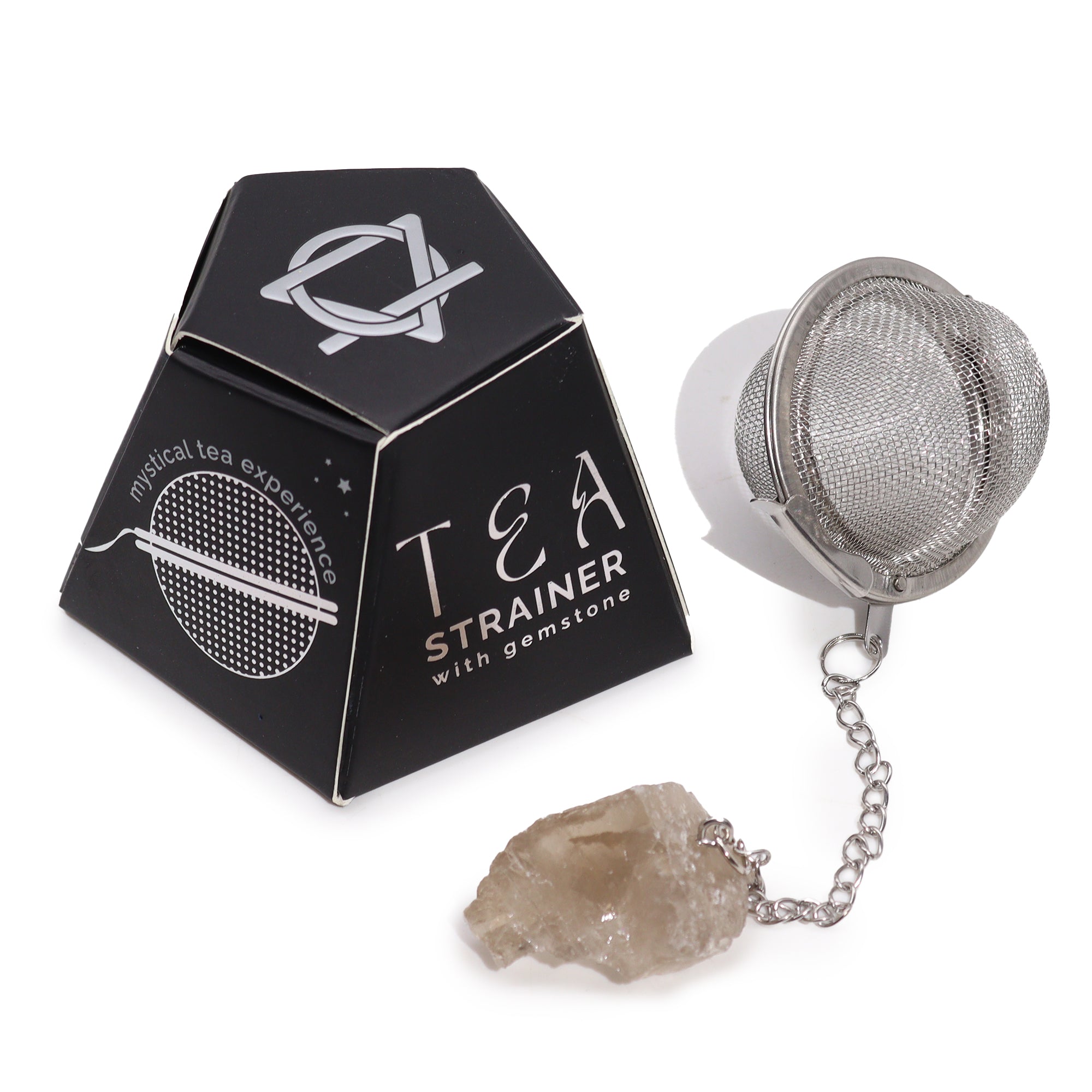 View Raw Crystal Gemstone Tea Strainer Smoky Quartz information