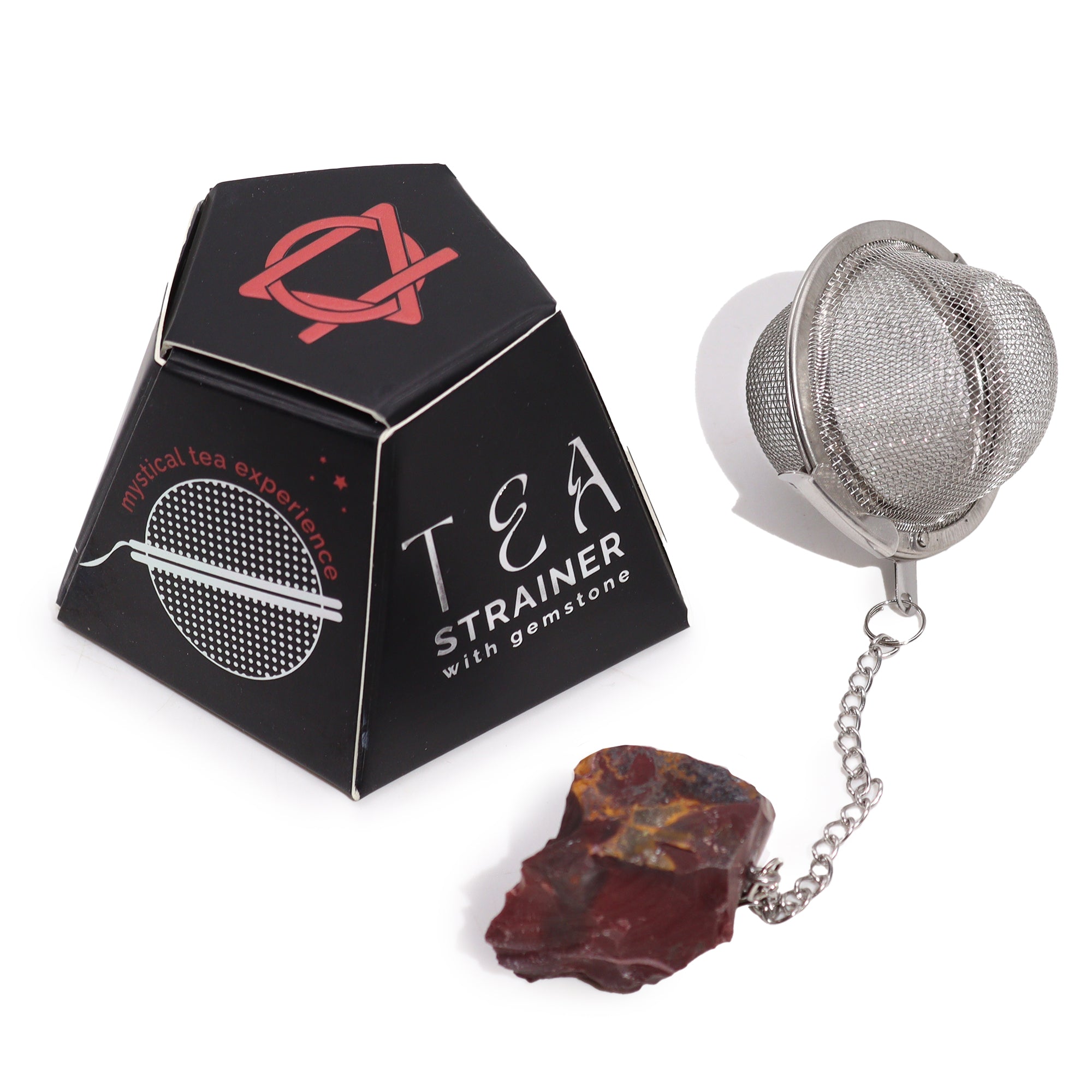 View Raw Crystal Gemstone Tea Strainer Mookaite information