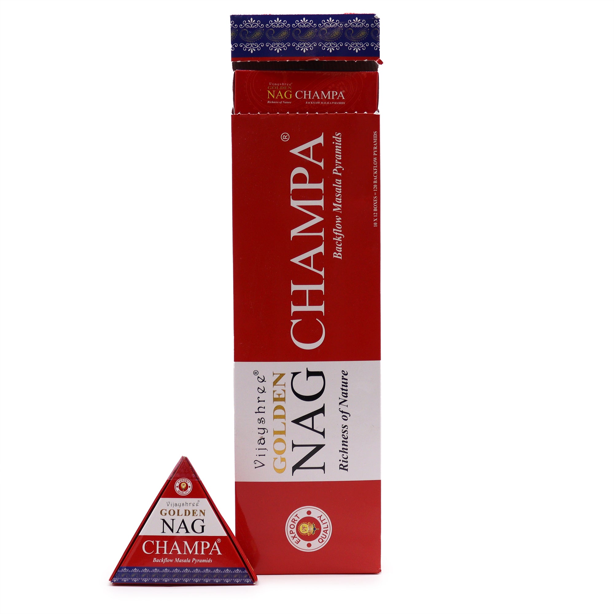 View 42g Jumbo Golden Nag Champa Backflow Incense Cones information