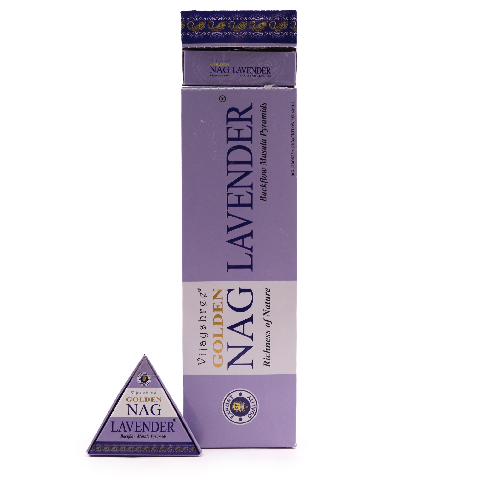 View 42g Jumbo Golden Nag Lavender Backflow Incense Cones information