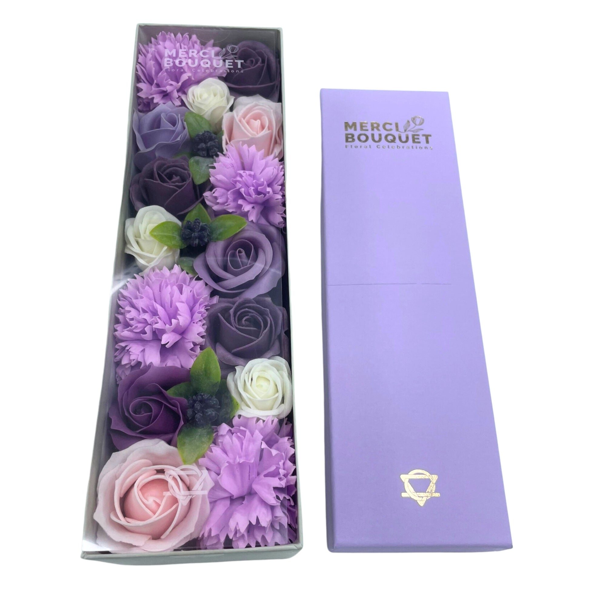 View Long Box Lavender Rose Carnation information