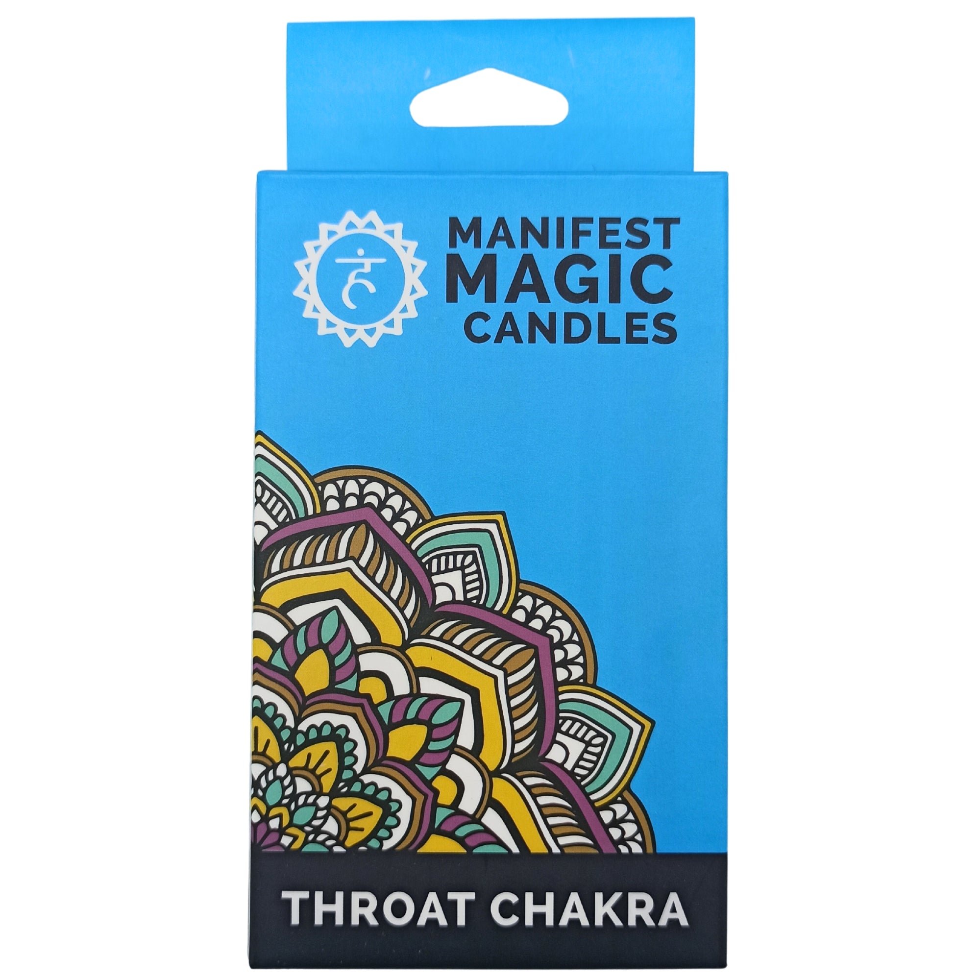 View Manifest Magic Candles pack of 12 Blue Throat Chakra information