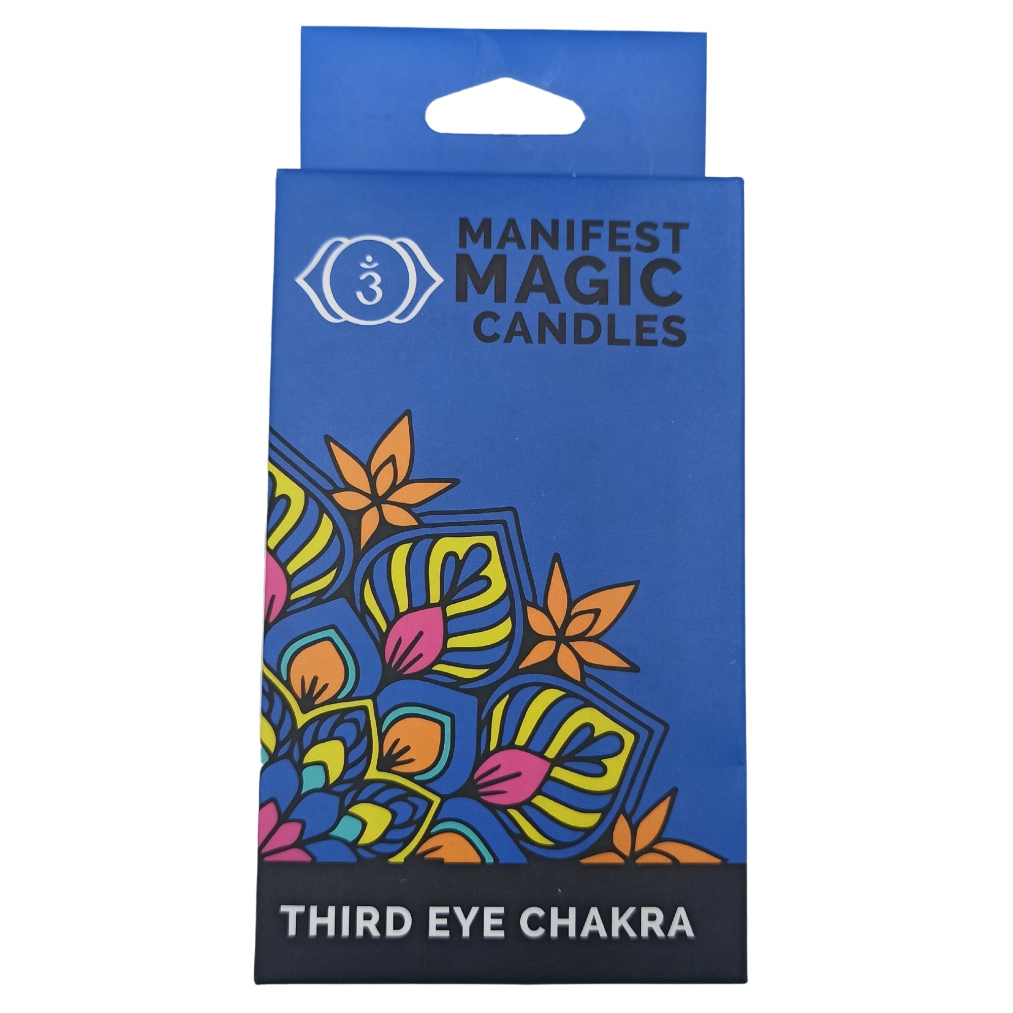 View Manifest Magic Candles pack of 12 Indigo Third Eye Chakra information