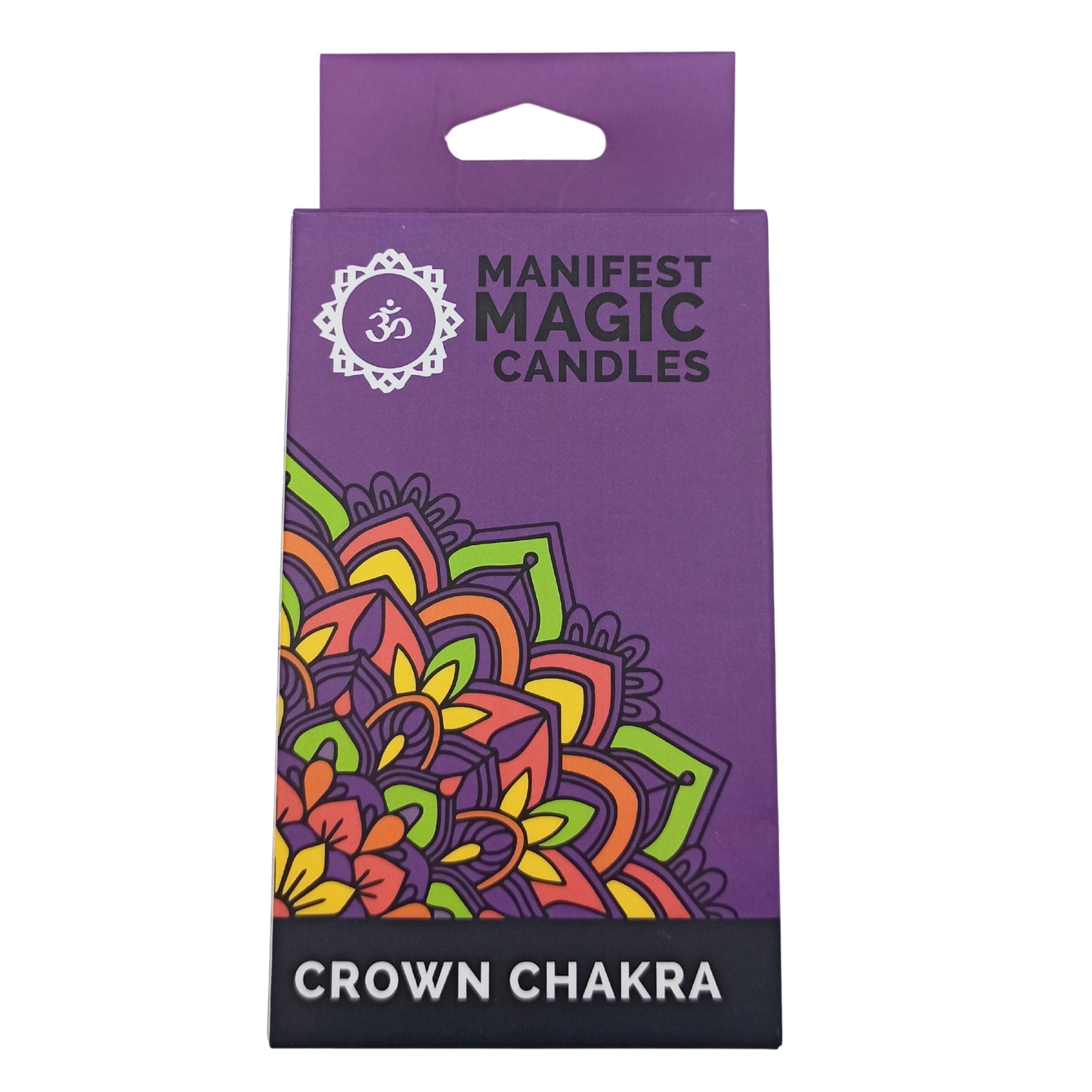 View Manifest Magic Candles pack of 12 Violet Crown Chakra information