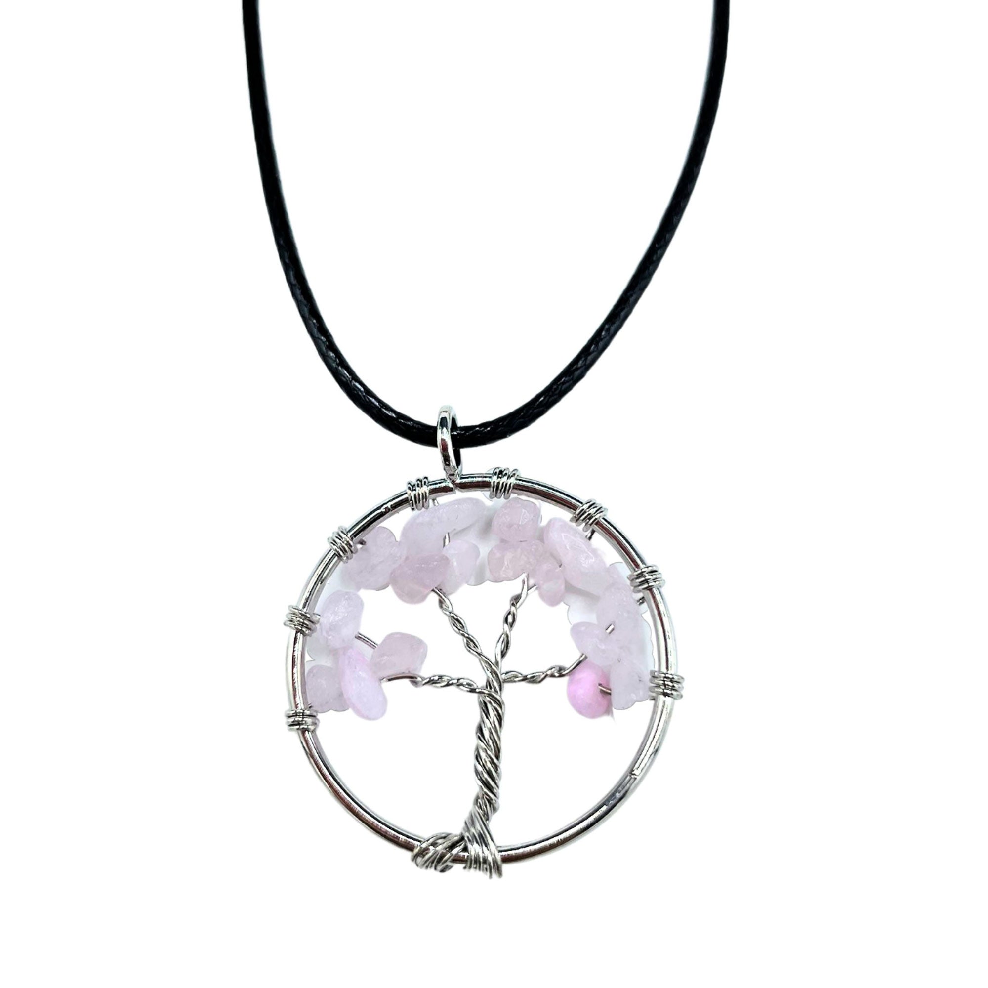 View Tree of Life Pendant Rose Quartz information