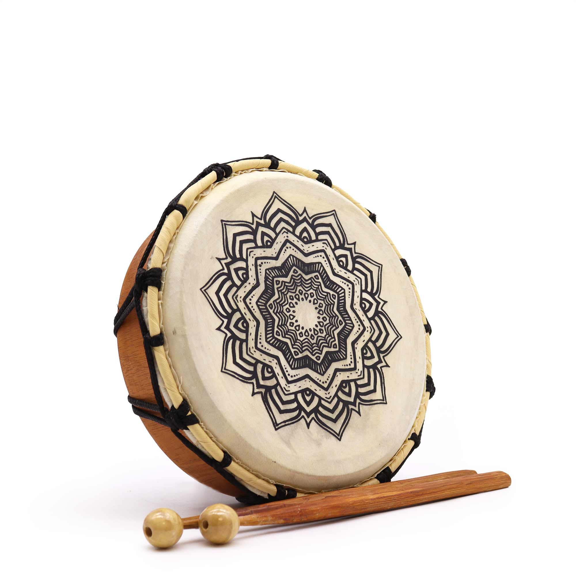 View Mandala Shamanic Drum with Sticks 20cm information