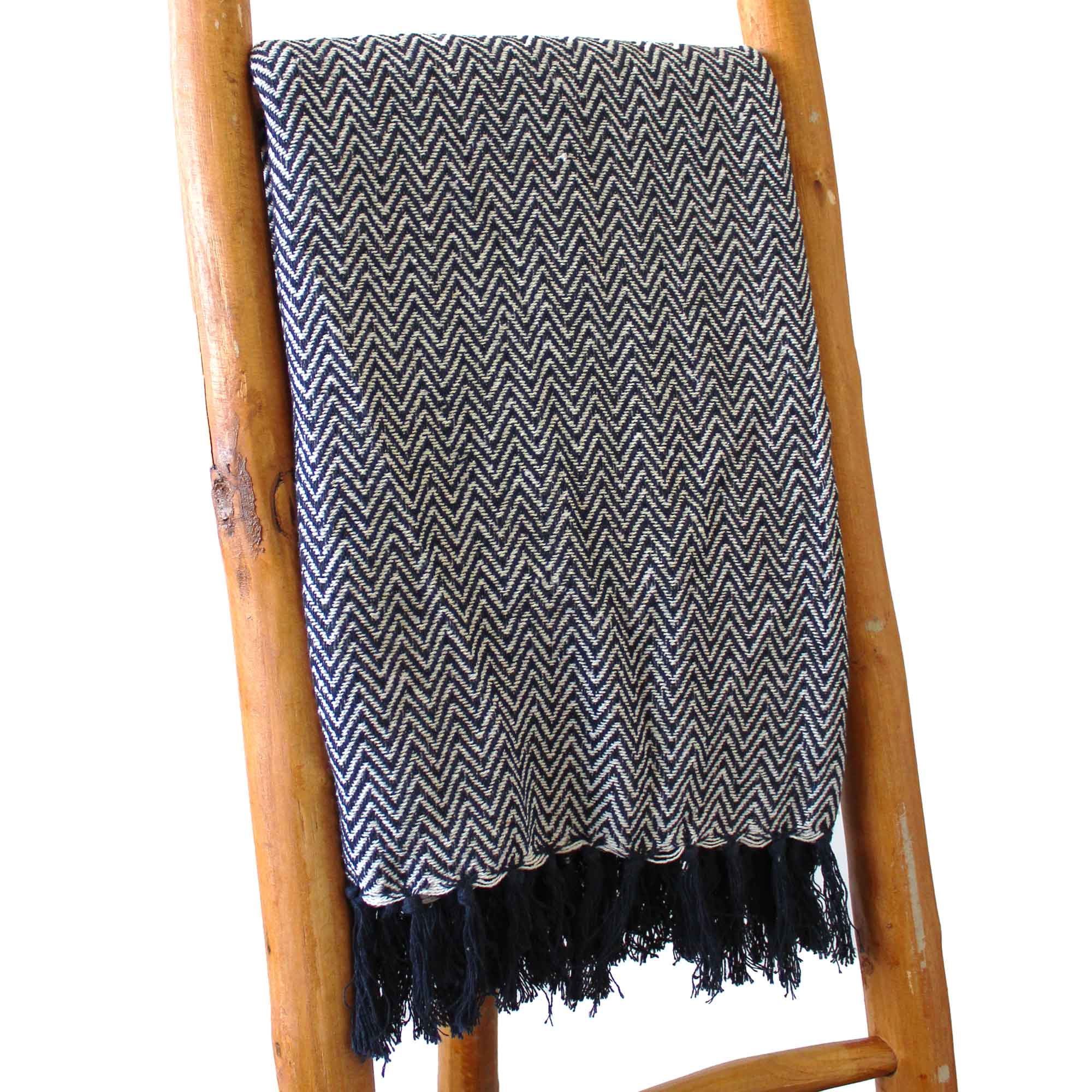 View Boho Comfort Throws 140x200cm Navy Zigzag information