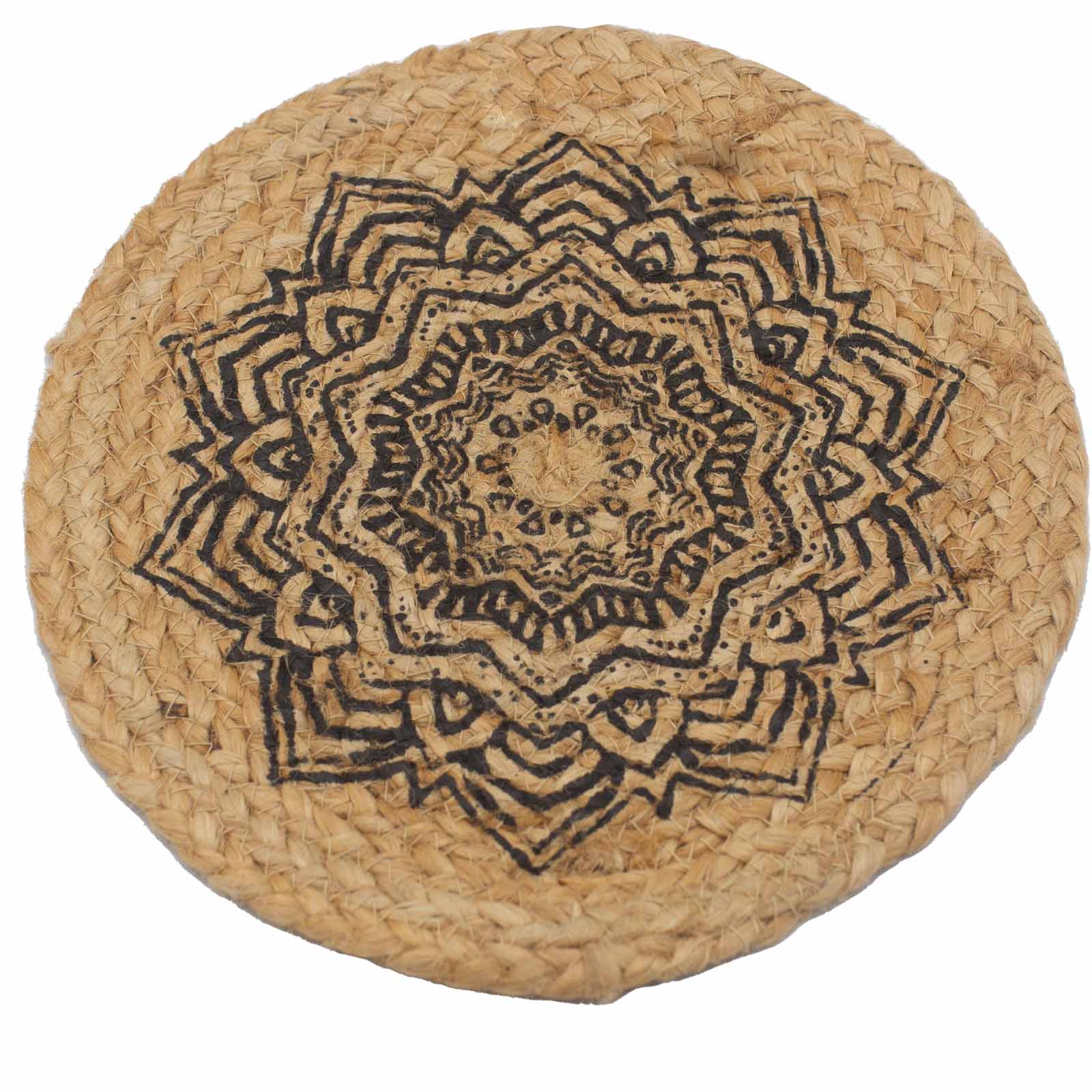 View Natural Place Mat Jute 30cm Mandala Print information