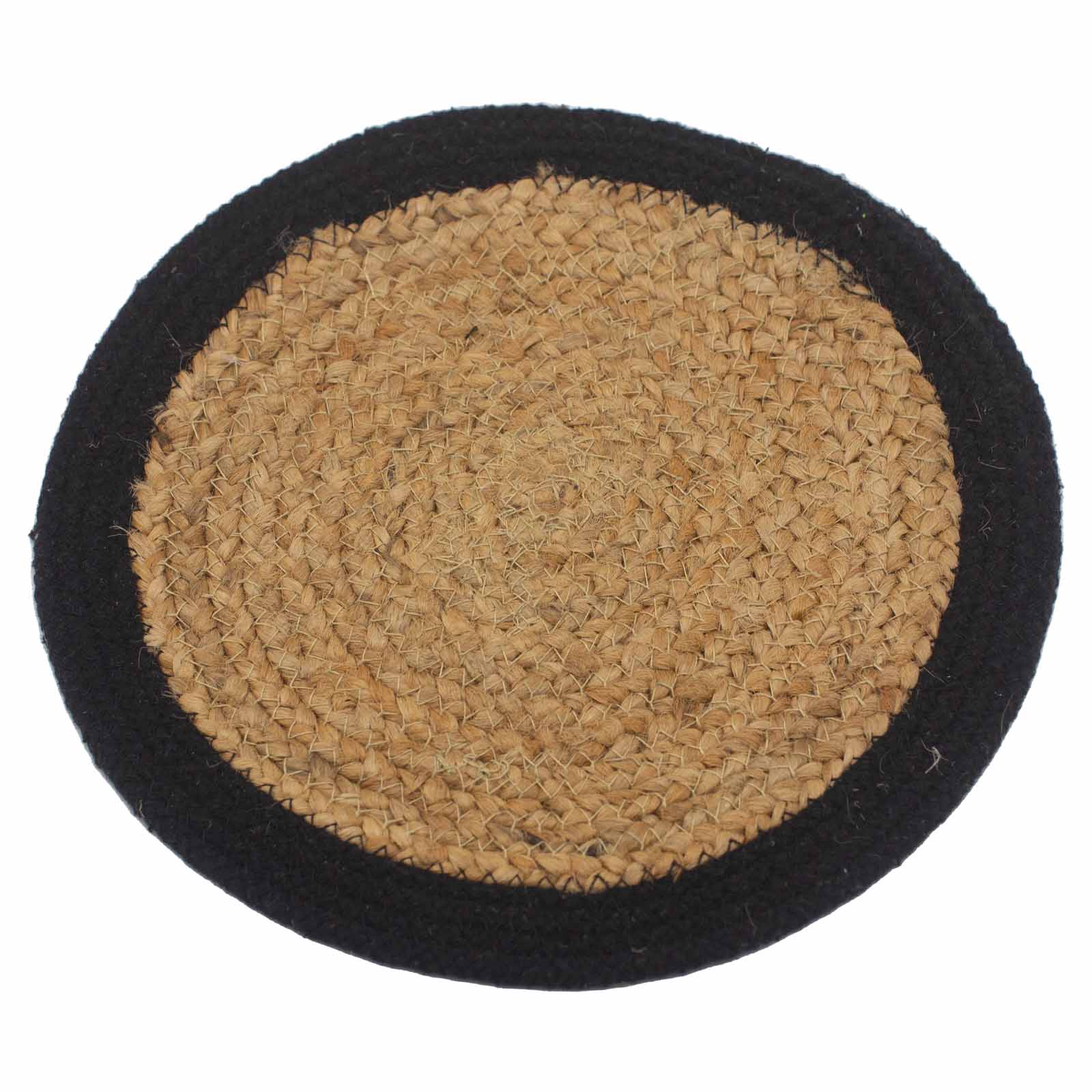 View Natural Place Mat Jute Cotton 30cm Black Border information