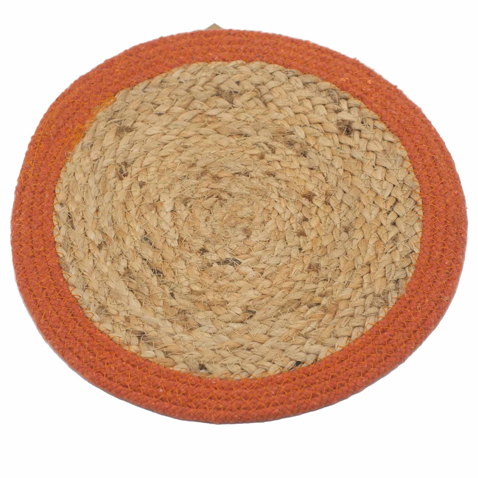 View Natural Place Mat Jute Cotton 30cm Clay Border information