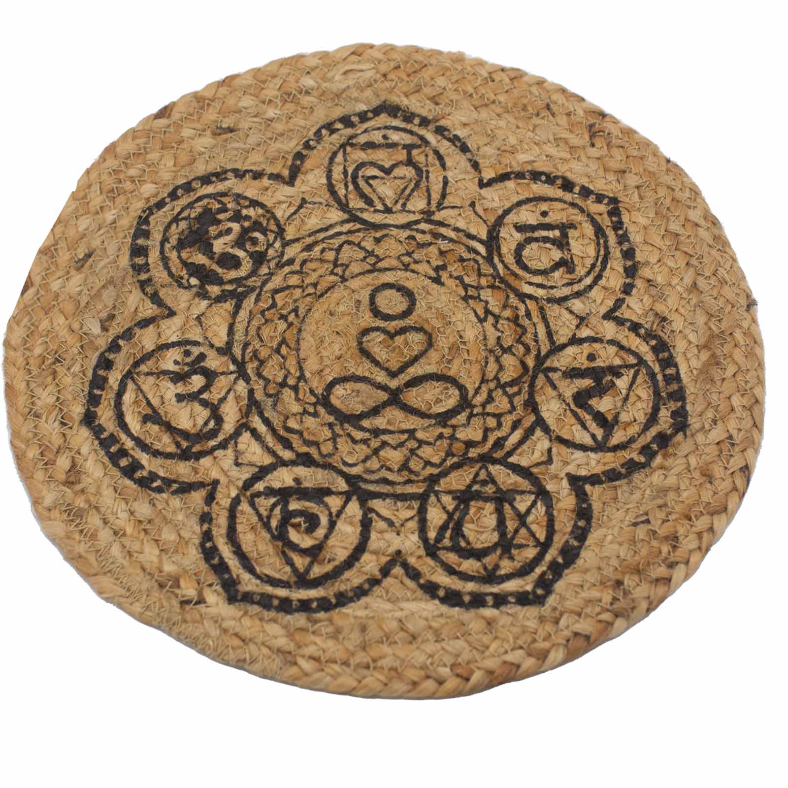 View Natural Place Mat Jute 30cm Chakra Print information