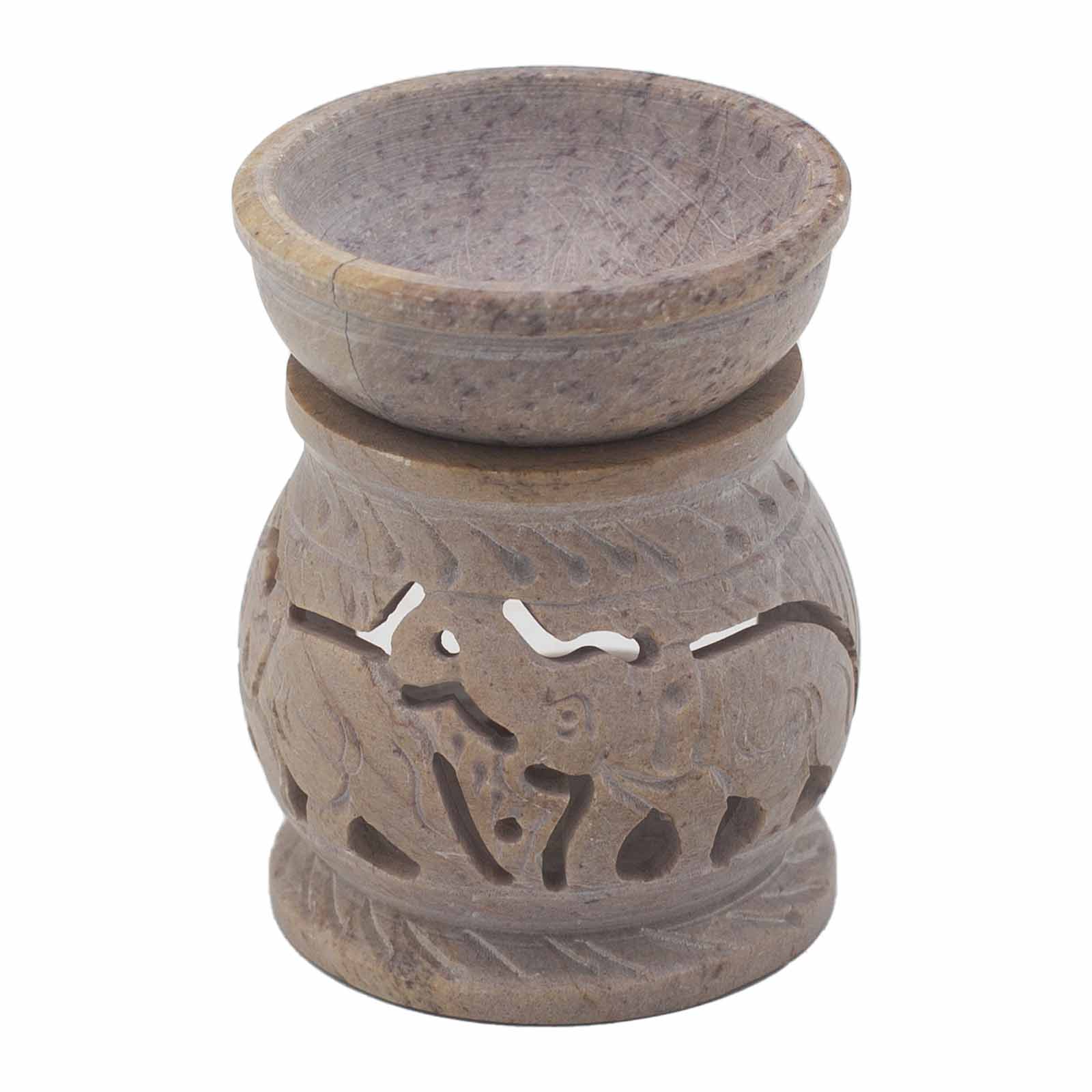 View Small Soapstone Oil Burner 8cm Elephant information