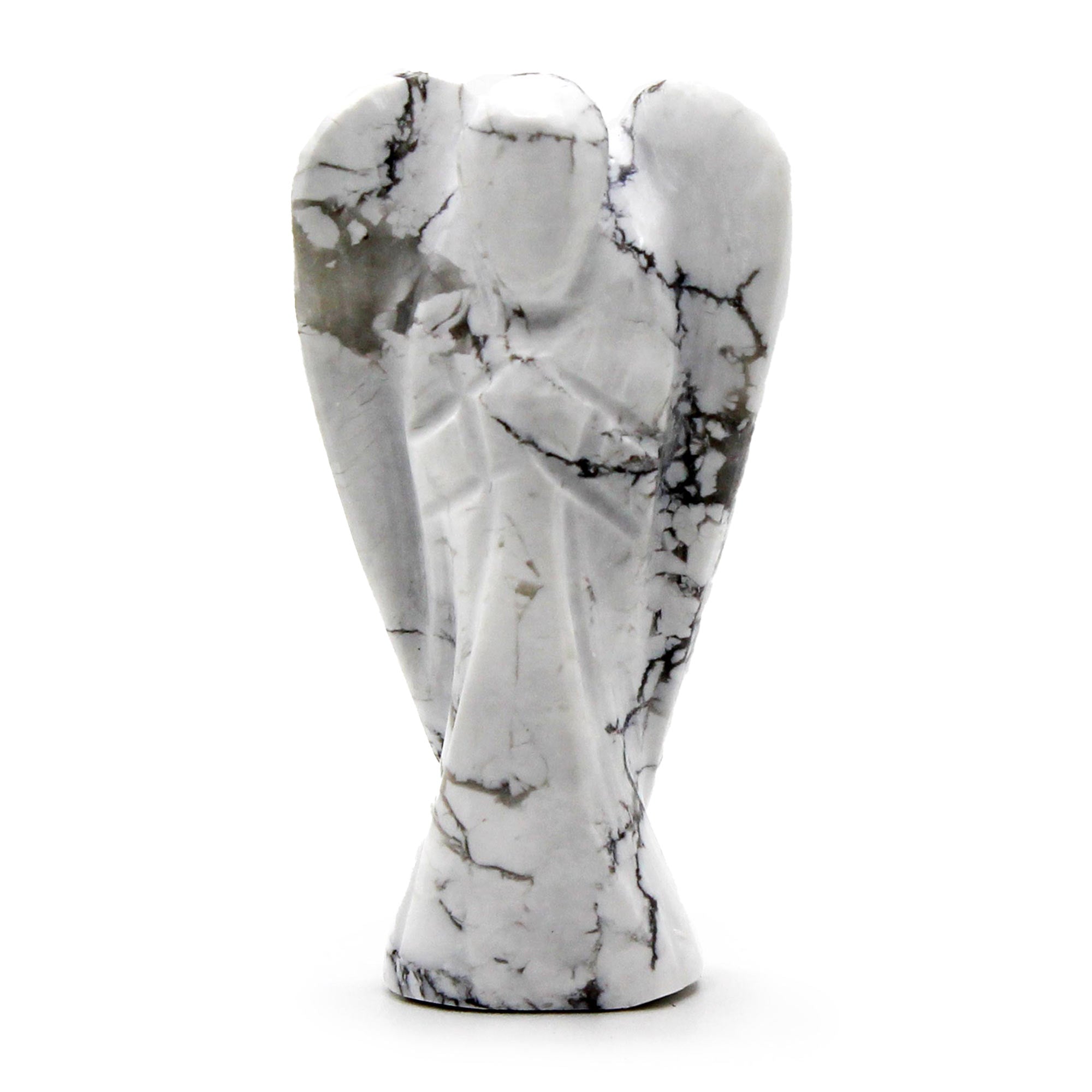 View Hand Carved Gemstone Angel White Howlite information