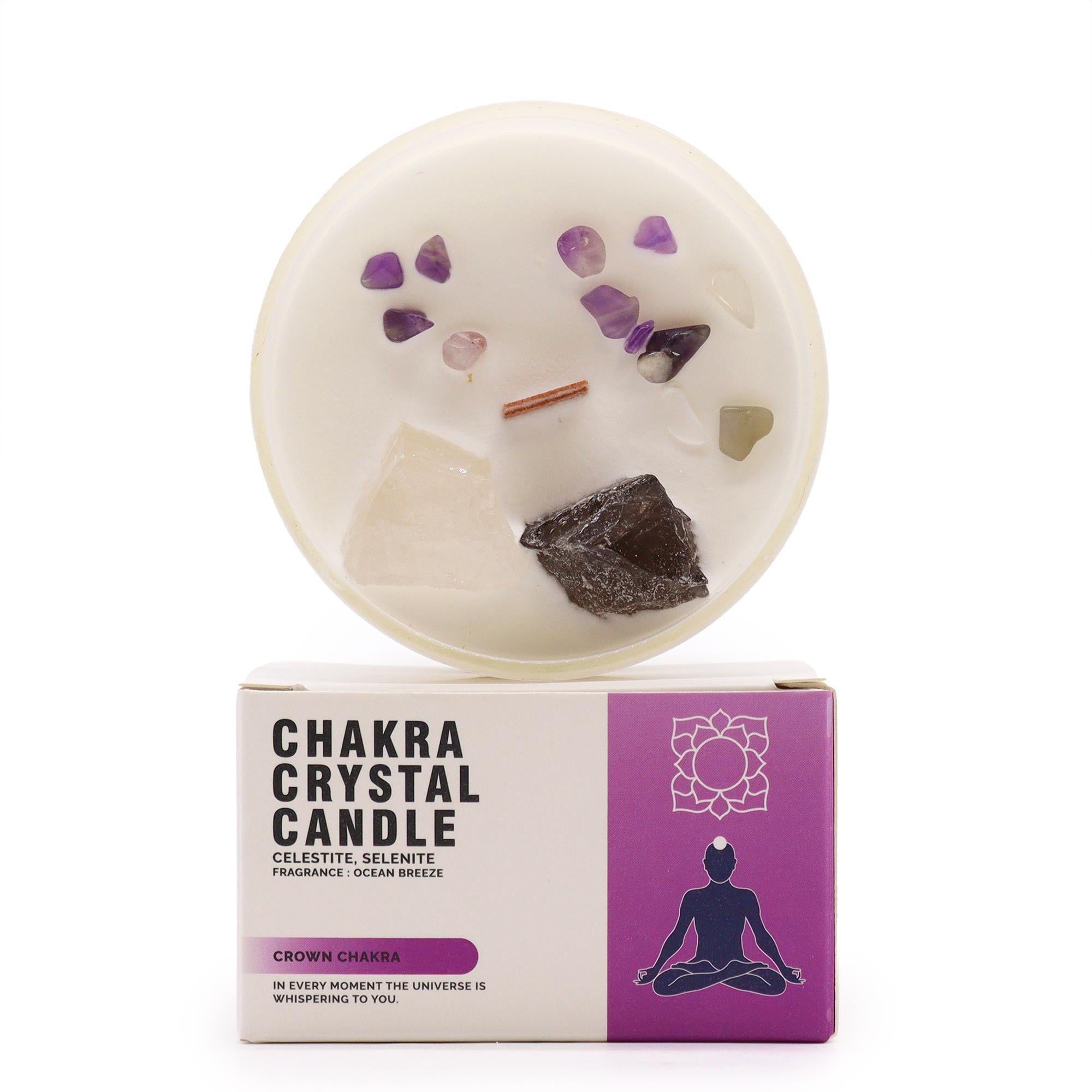 View Chakra Crystal Candles Crown Chakra information