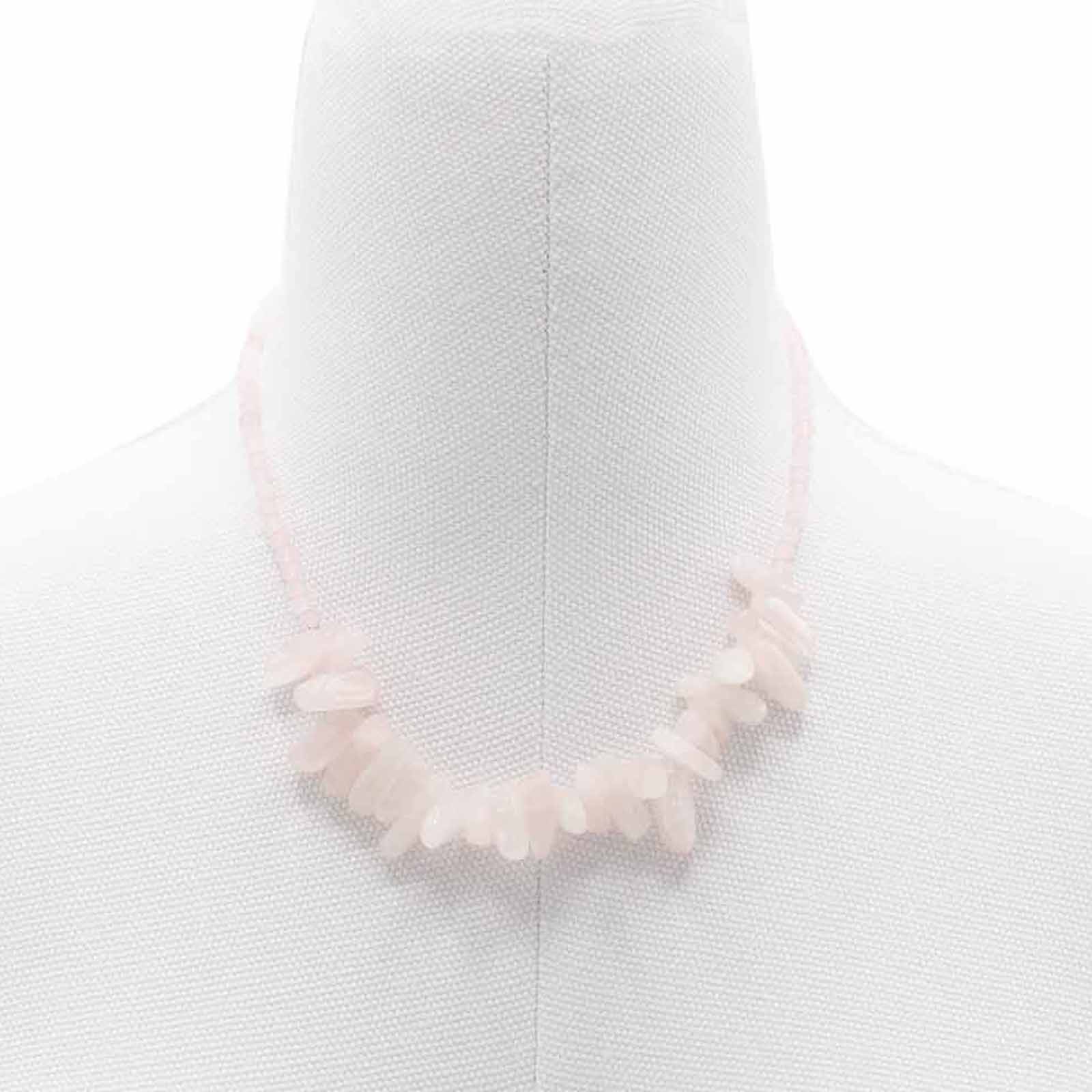 View Longstone Gem Necklace Rose Quartz information