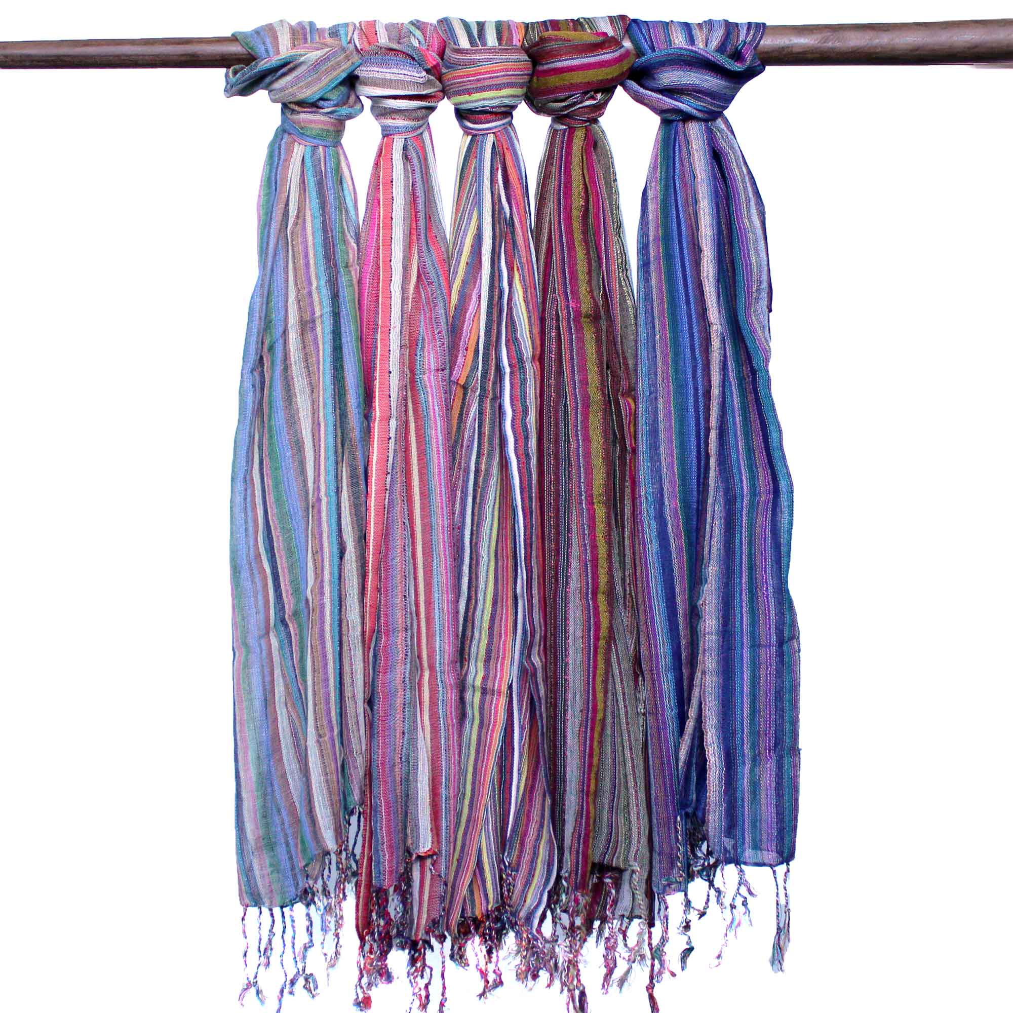 View Indian Boho Scarves 22x72cm Random Purples information