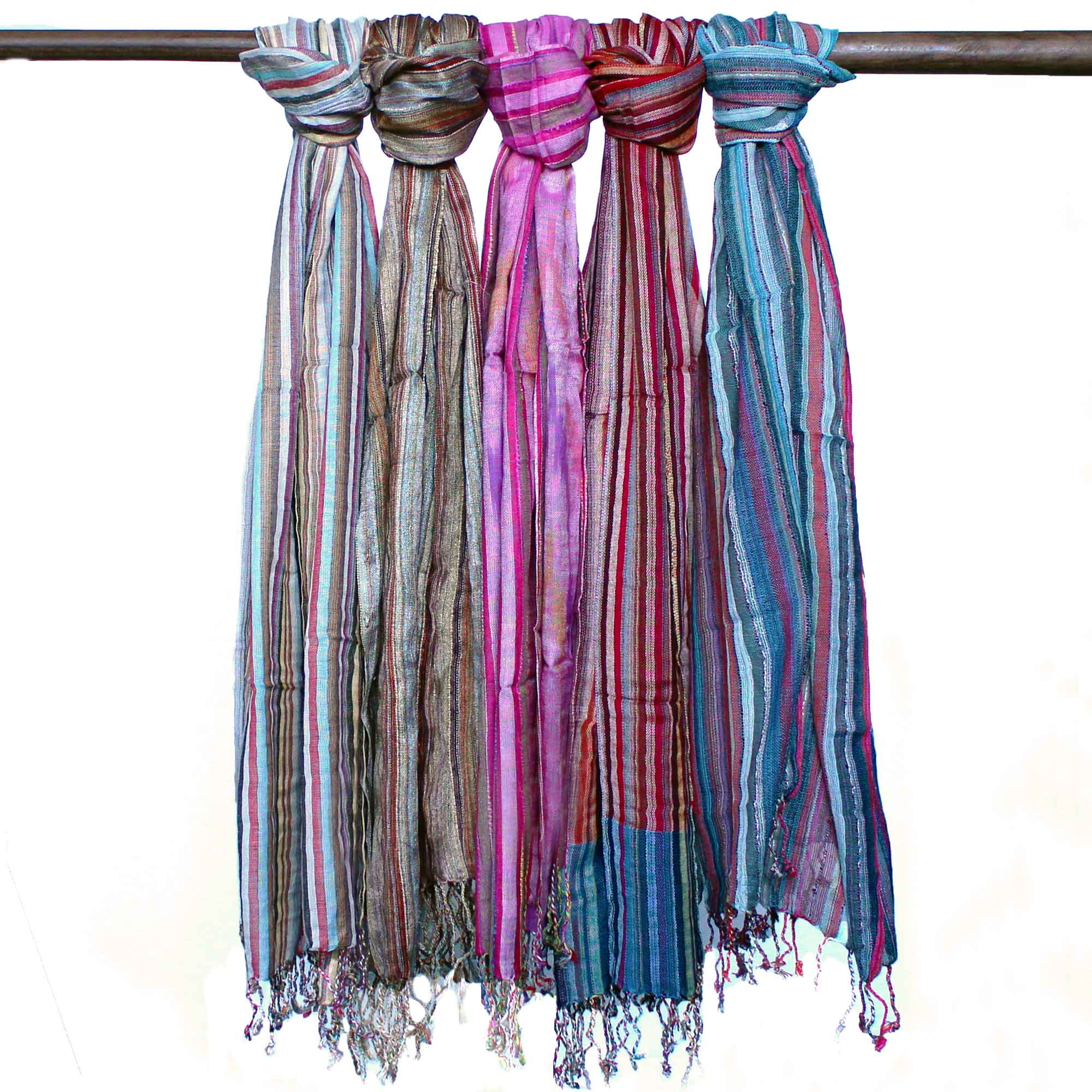 View Indian Boho Scarves 22x72cm Random Blues information