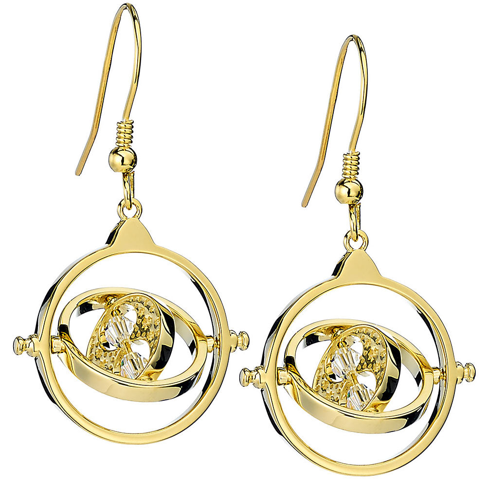 View Harry Potter Gold Plated Crystal Earrings Time Turner information