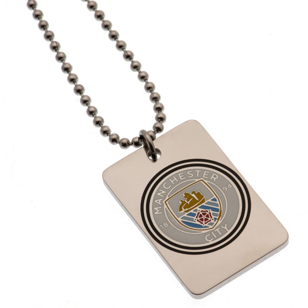 View Manchester City FC Enamel Crest Dog Tag Chain information